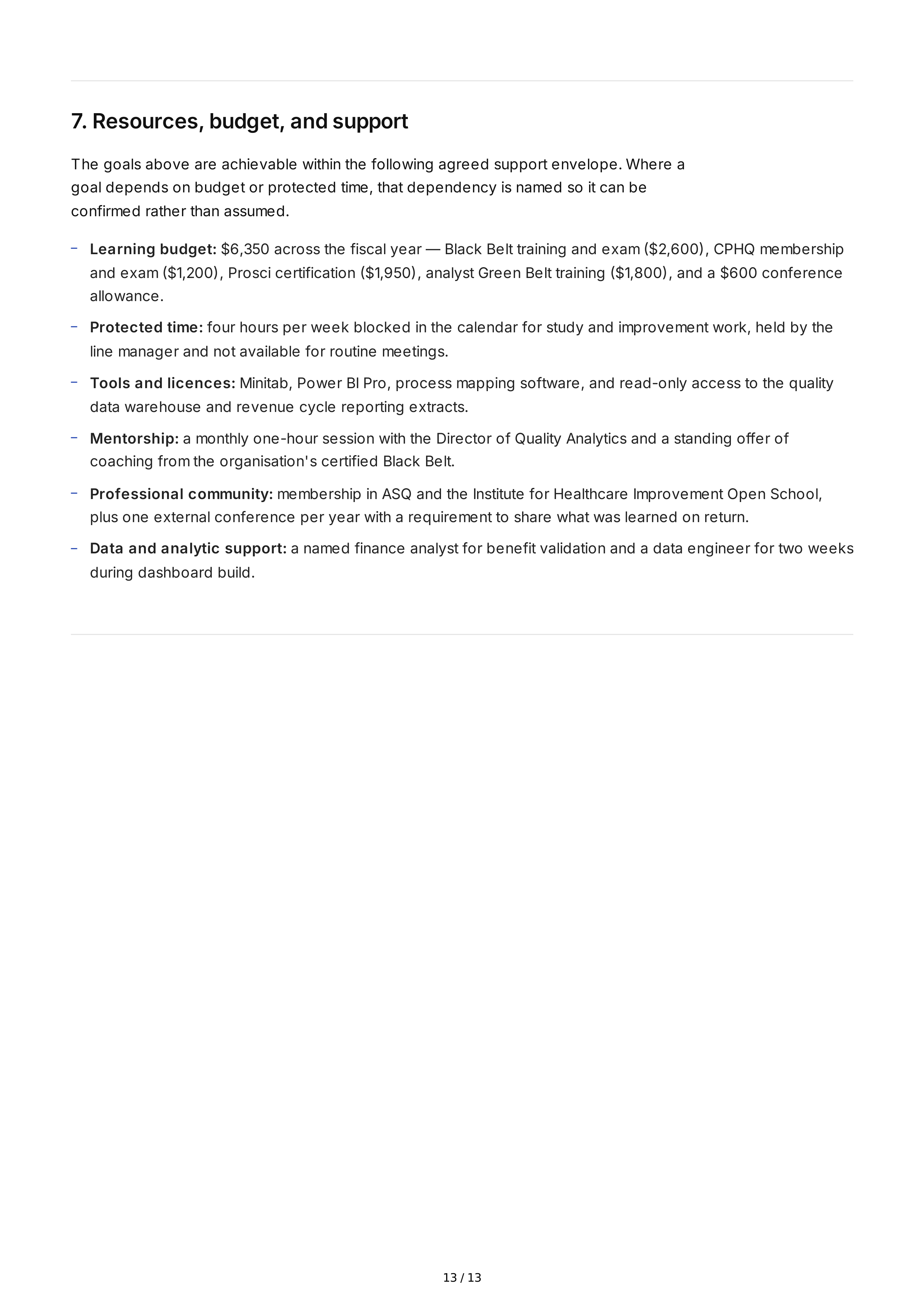 Performance Improvement Professional Goals — page 13