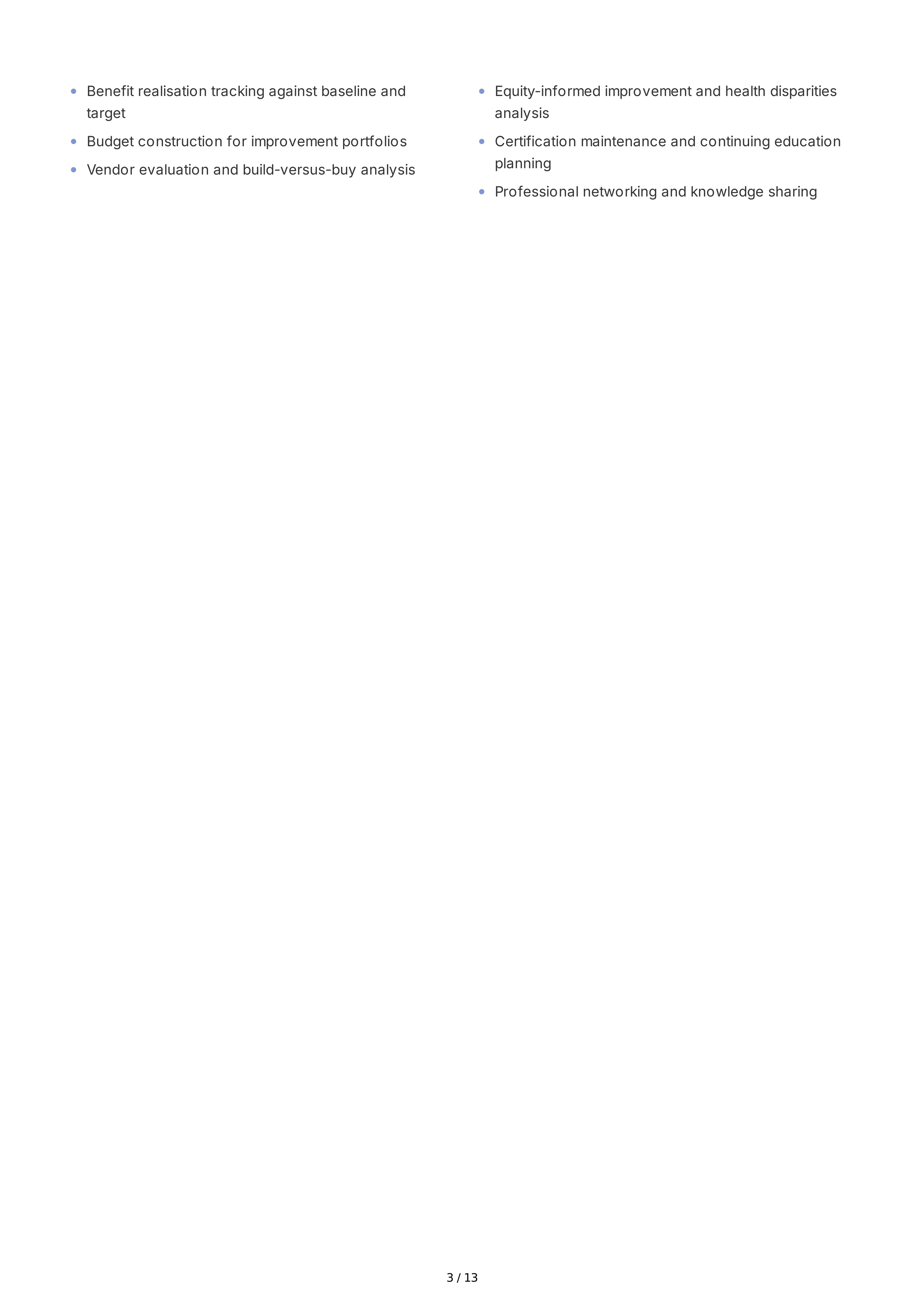 Performance Improvement Professional Goals — page 3