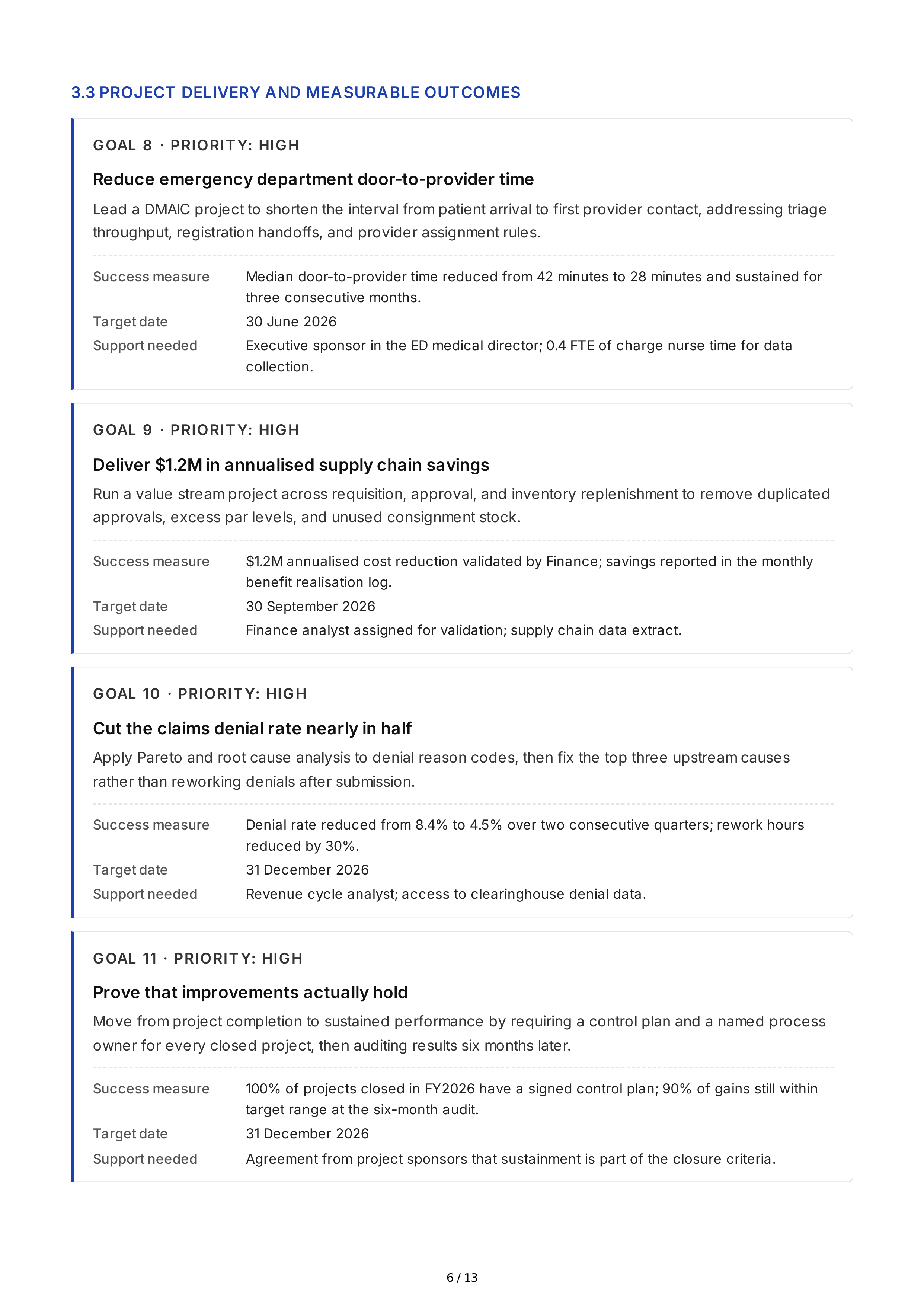 Performance Improvement Professional Goals — page 6