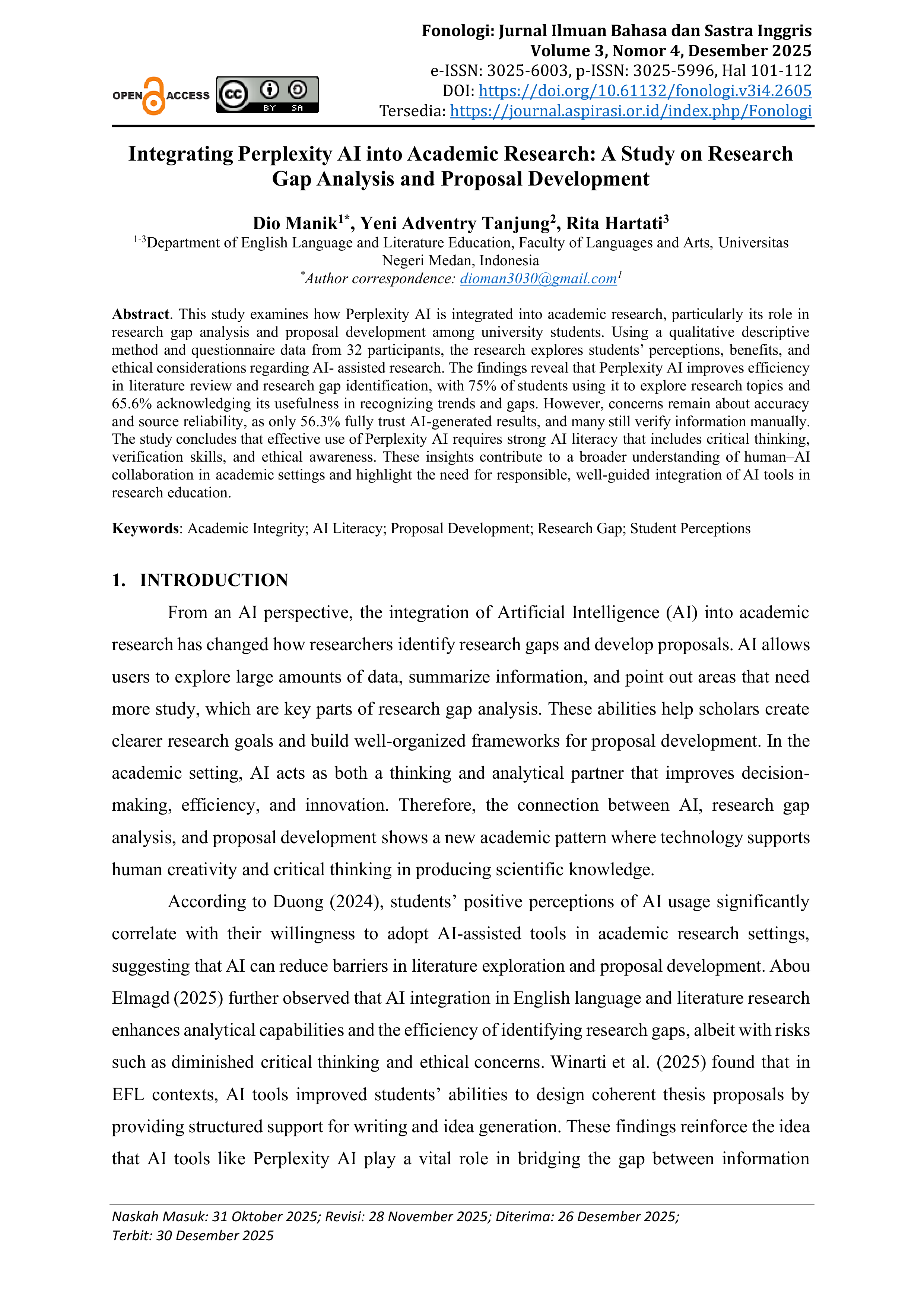 Perplexity AI Agent for Deep Research — page 1