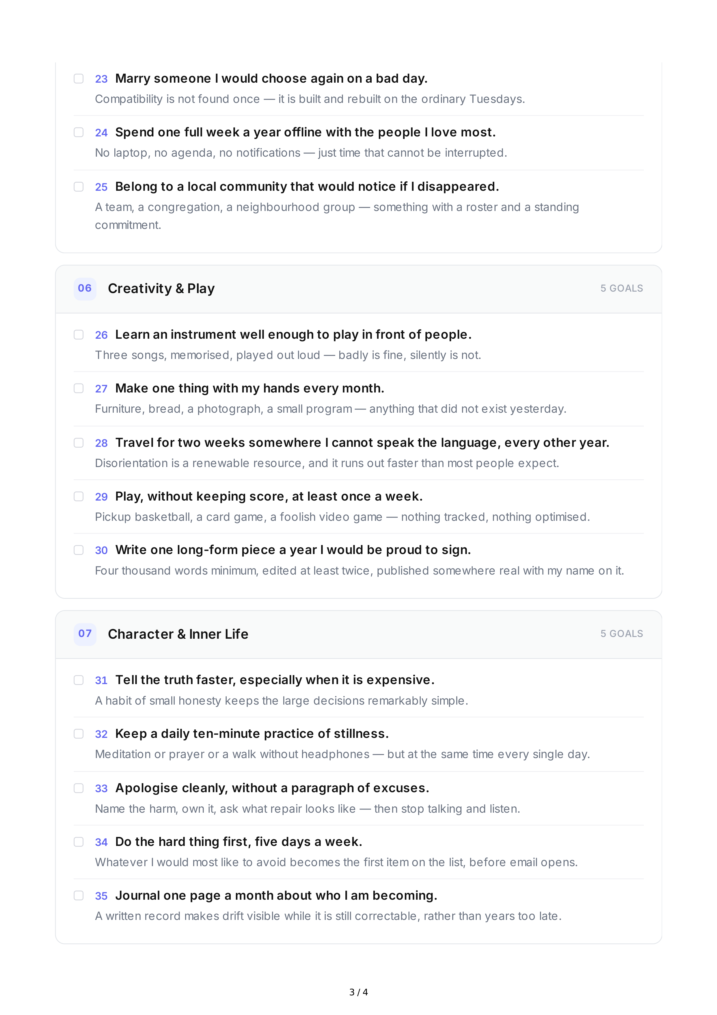 Personal Development Life Goals — page 3