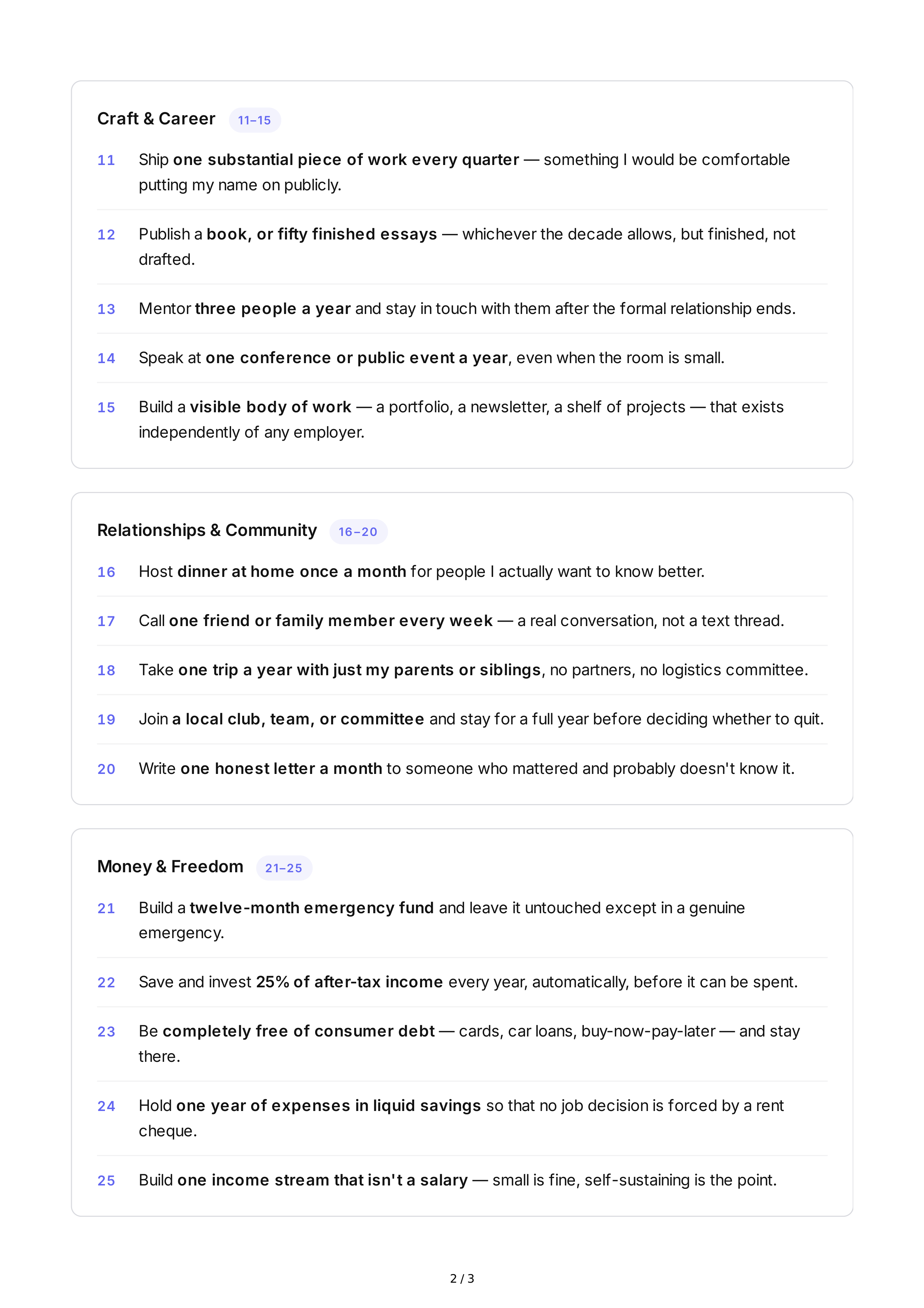 Personal Growth Life Goals — page 2