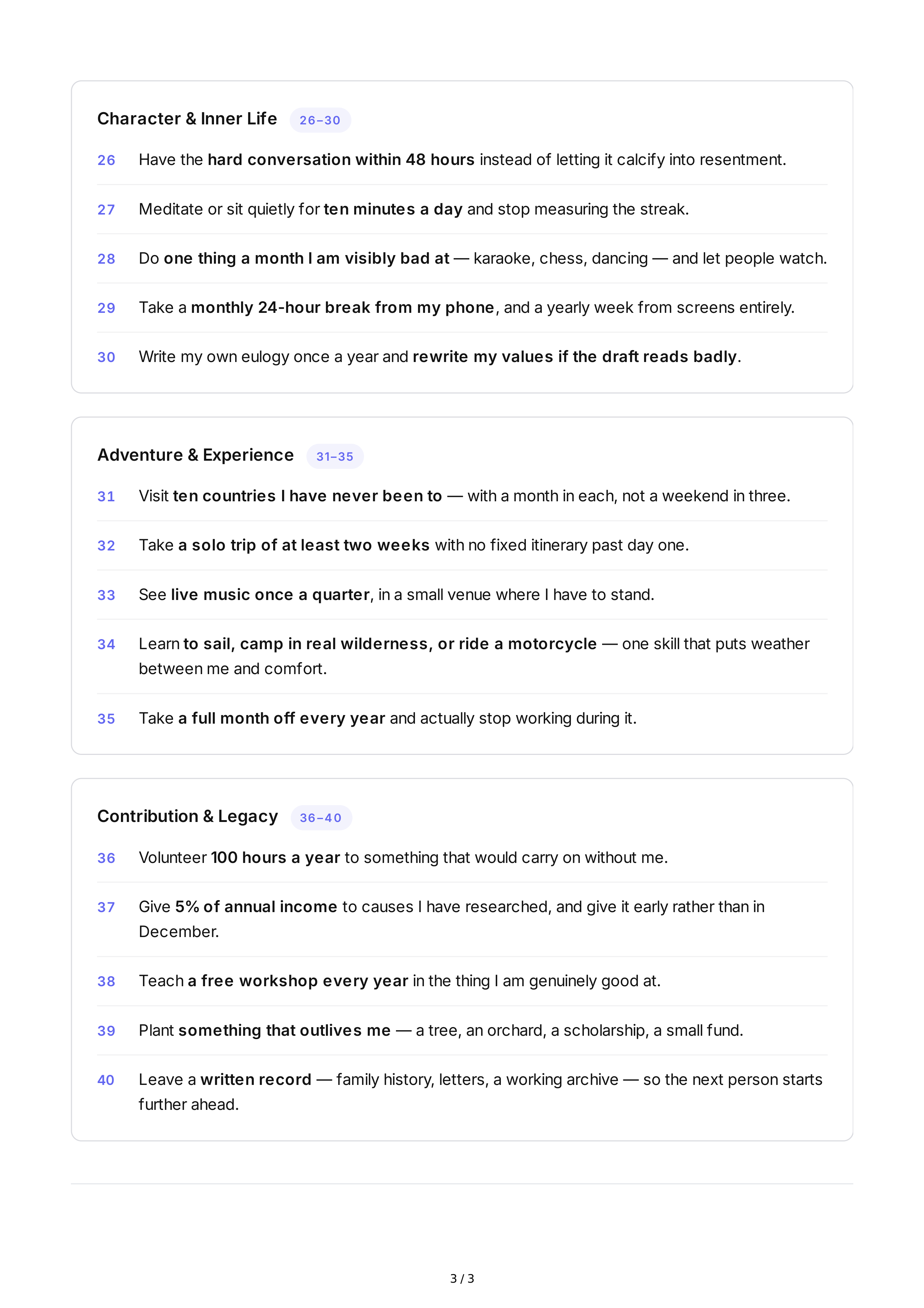 Personal Growth Life Goals — page 3