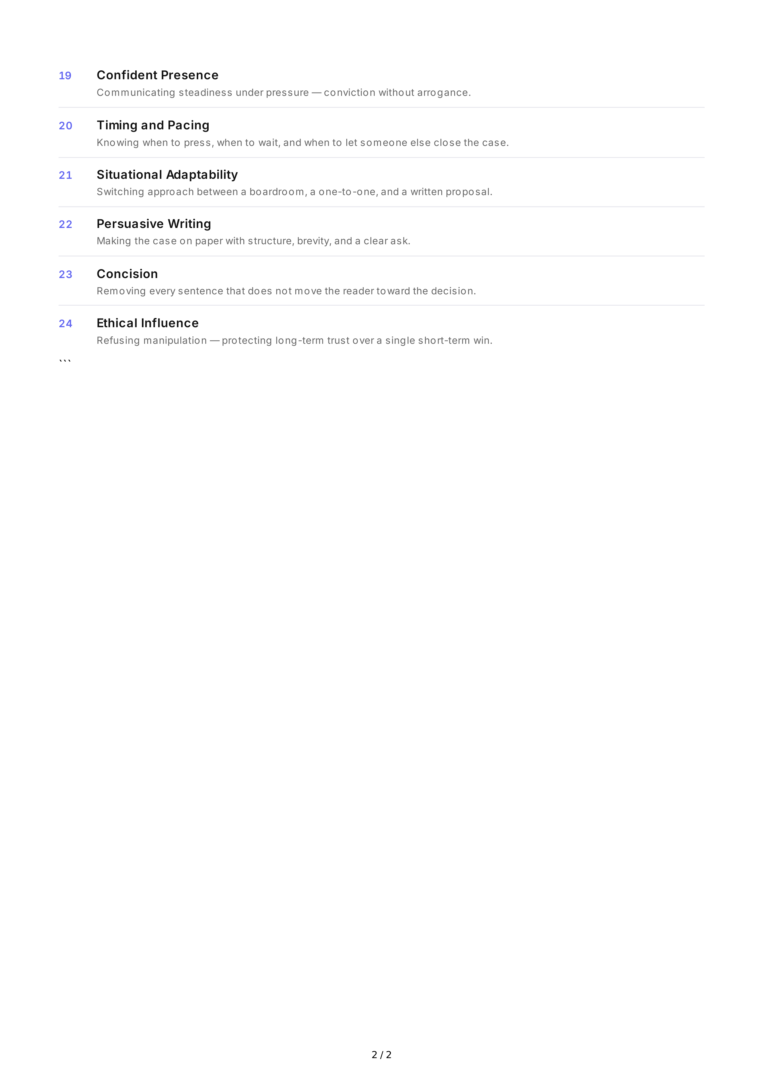 Persuasion Soft Skills — page 2
