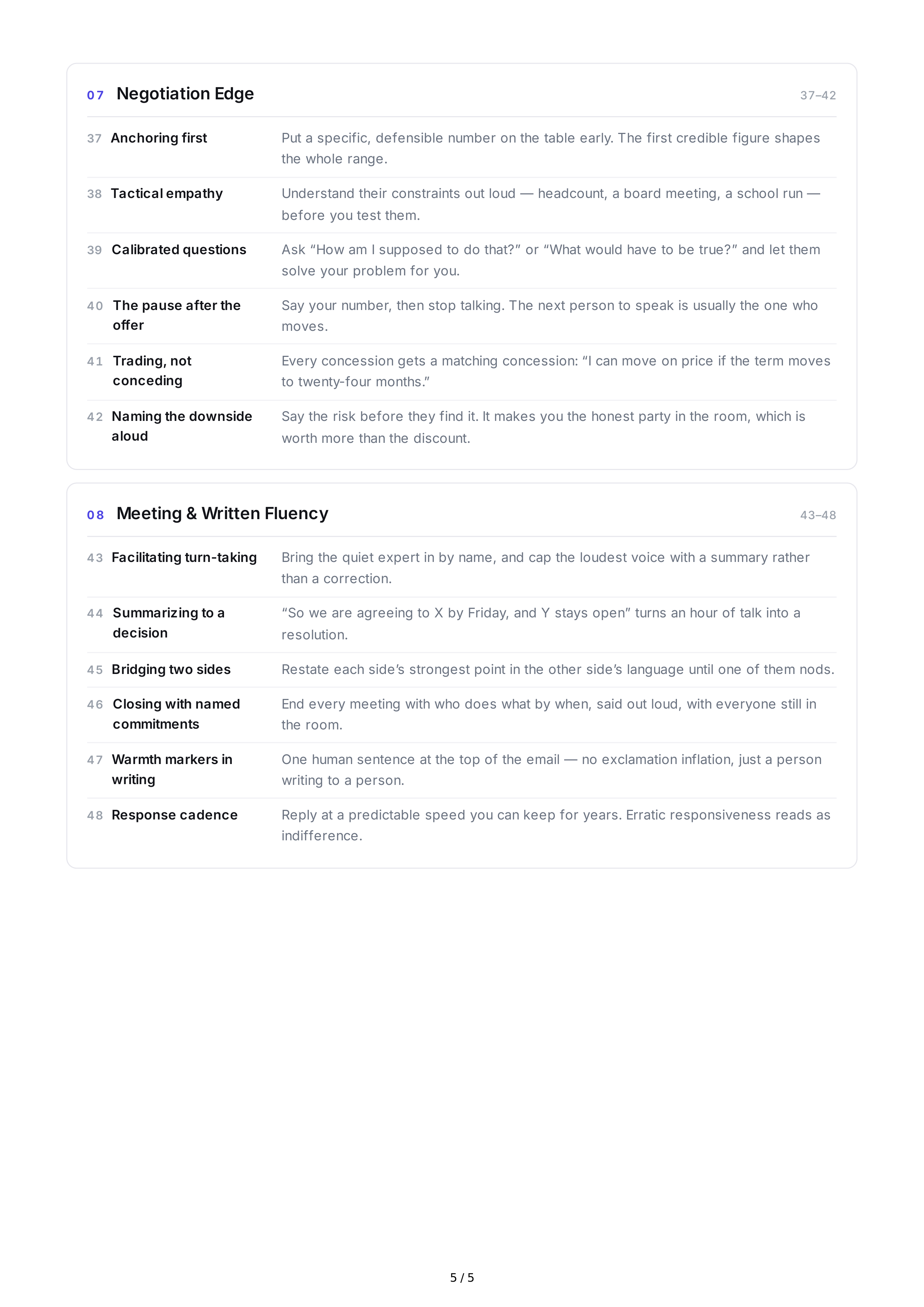 Persuasive Communication Interpersonal Skills — page 5