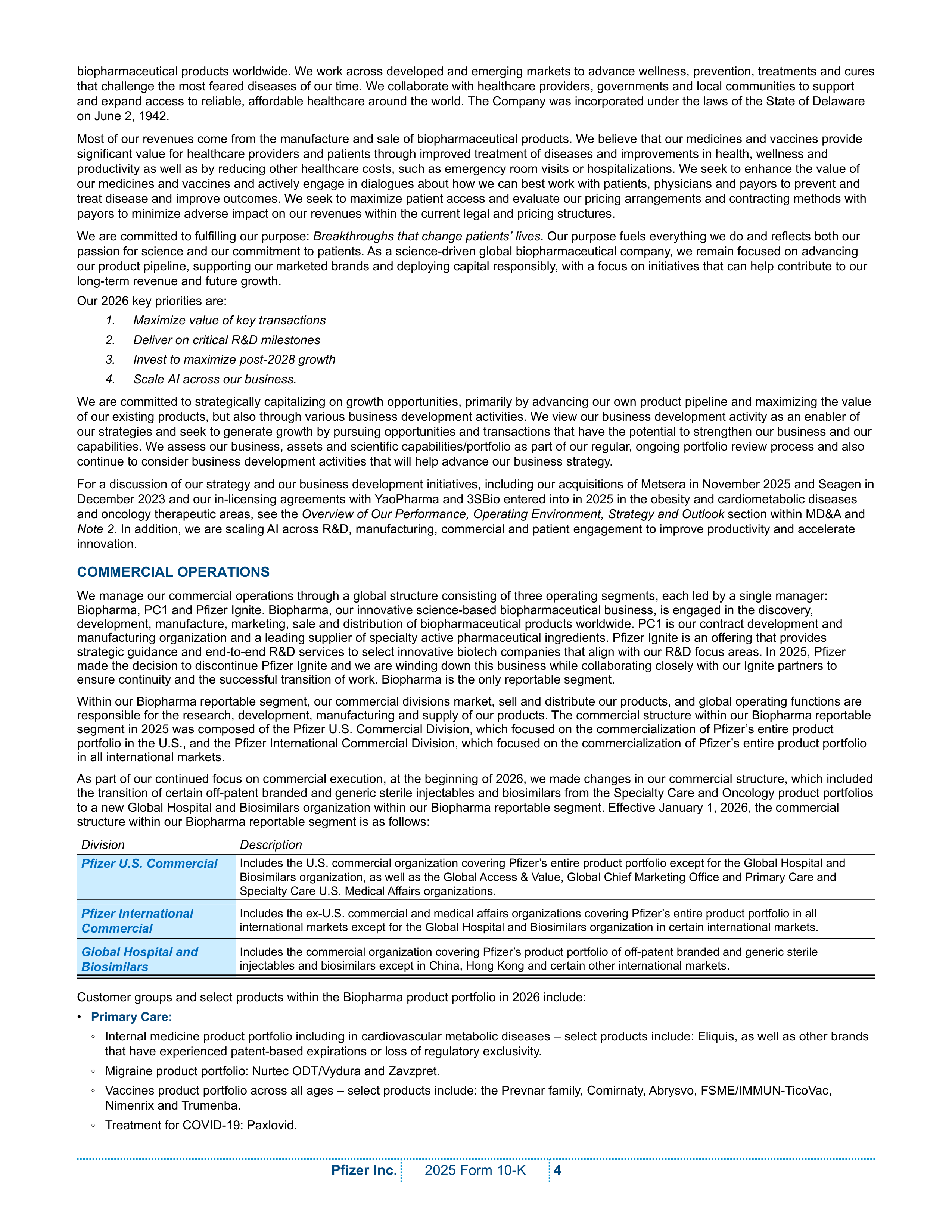 Pfizer Annual Report — page 10