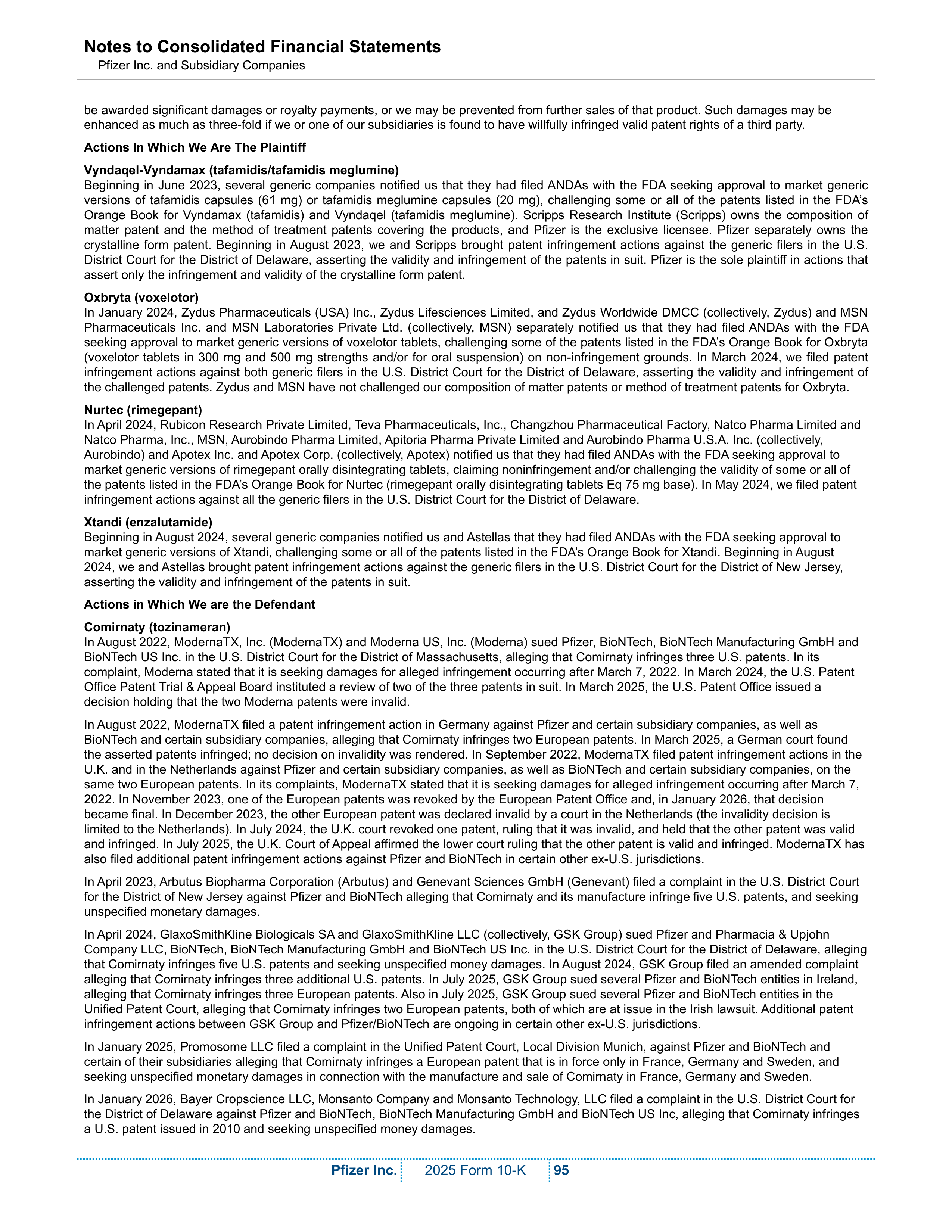 Pfizer Annual Report — page 101