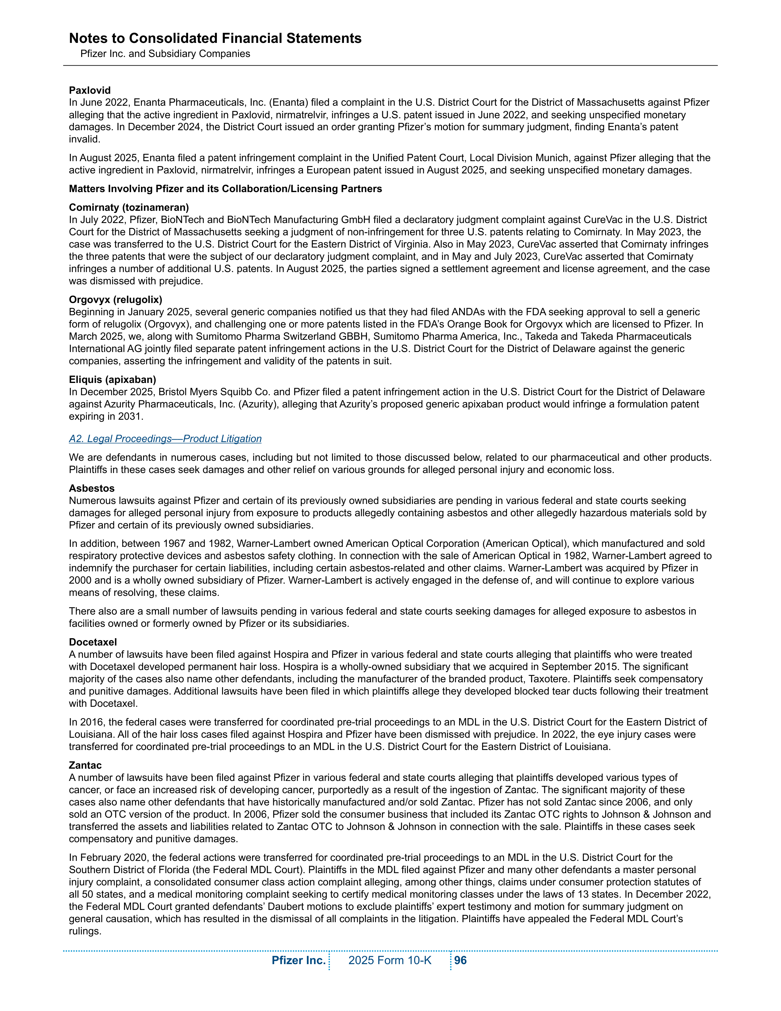 Pfizer Annual Report — page 102