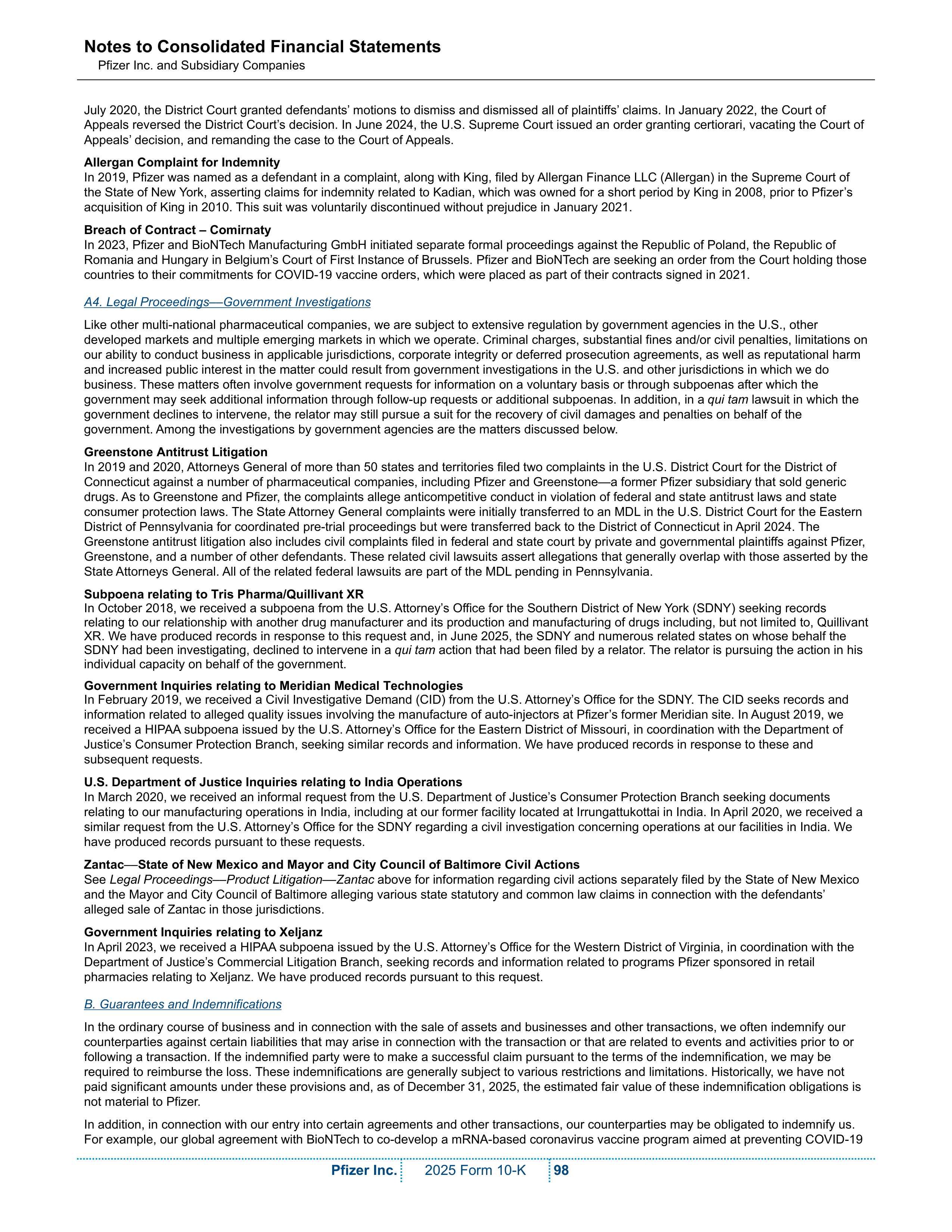 Pfizer Annual Report — page 104