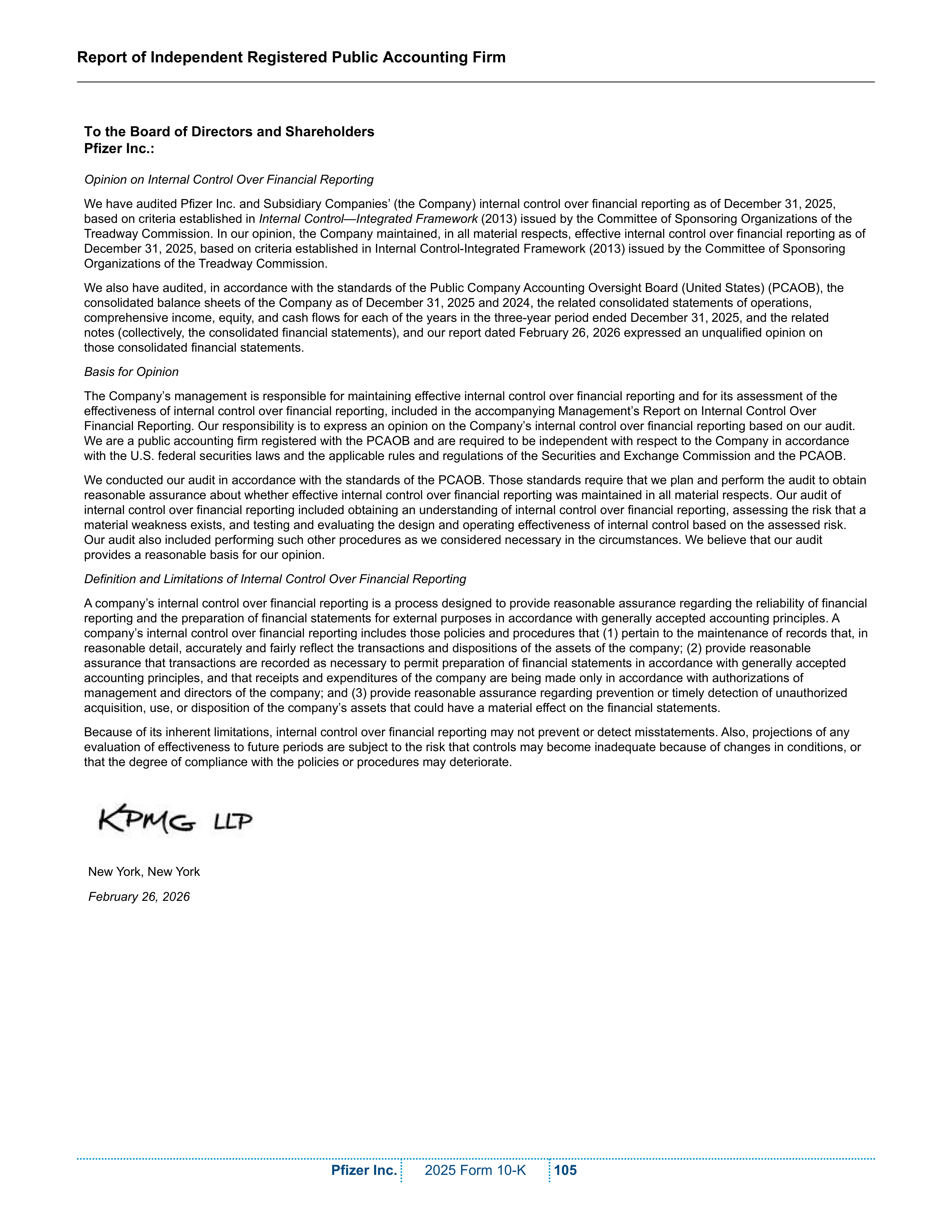 Pfizer Annual Report — page 111