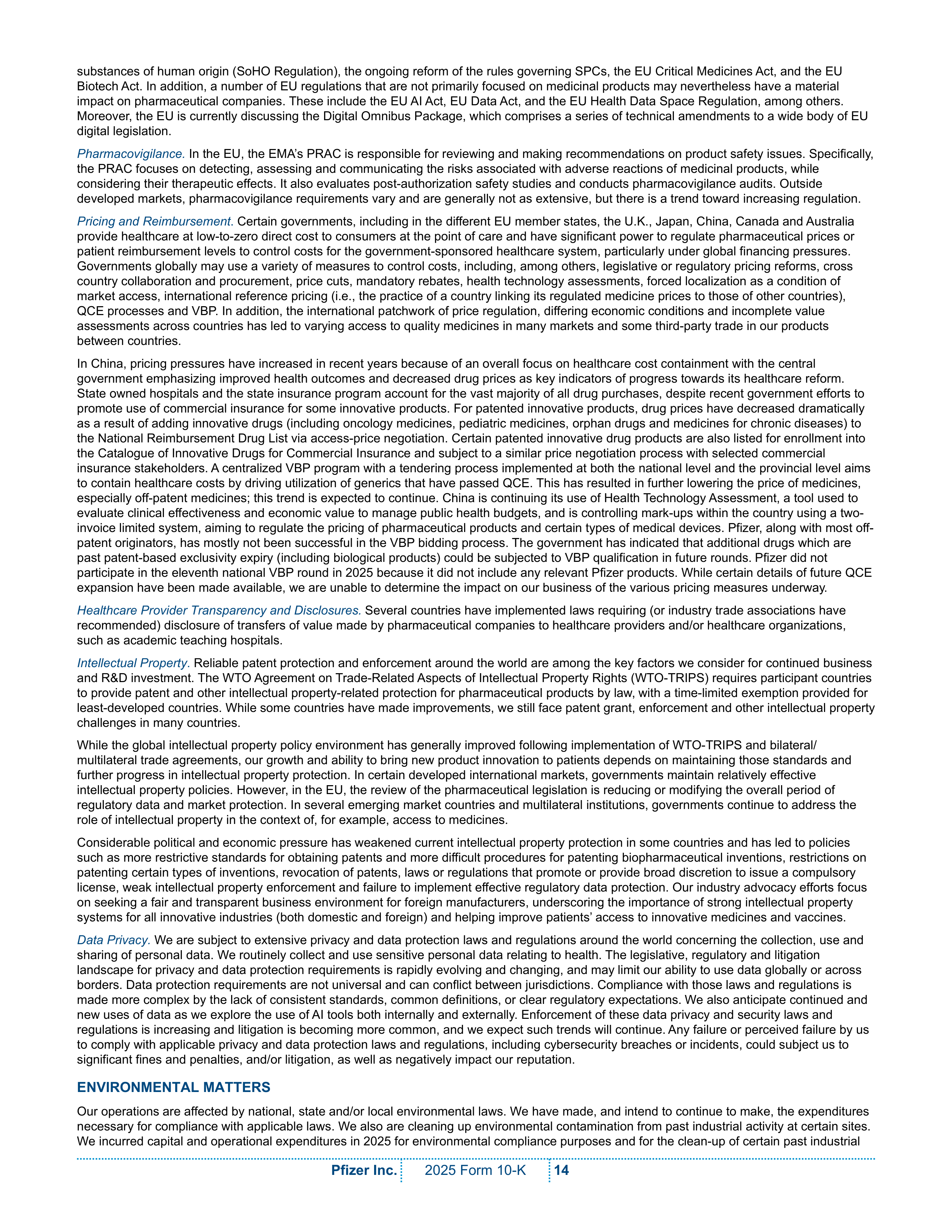 Pfizer Annual Report — page 20