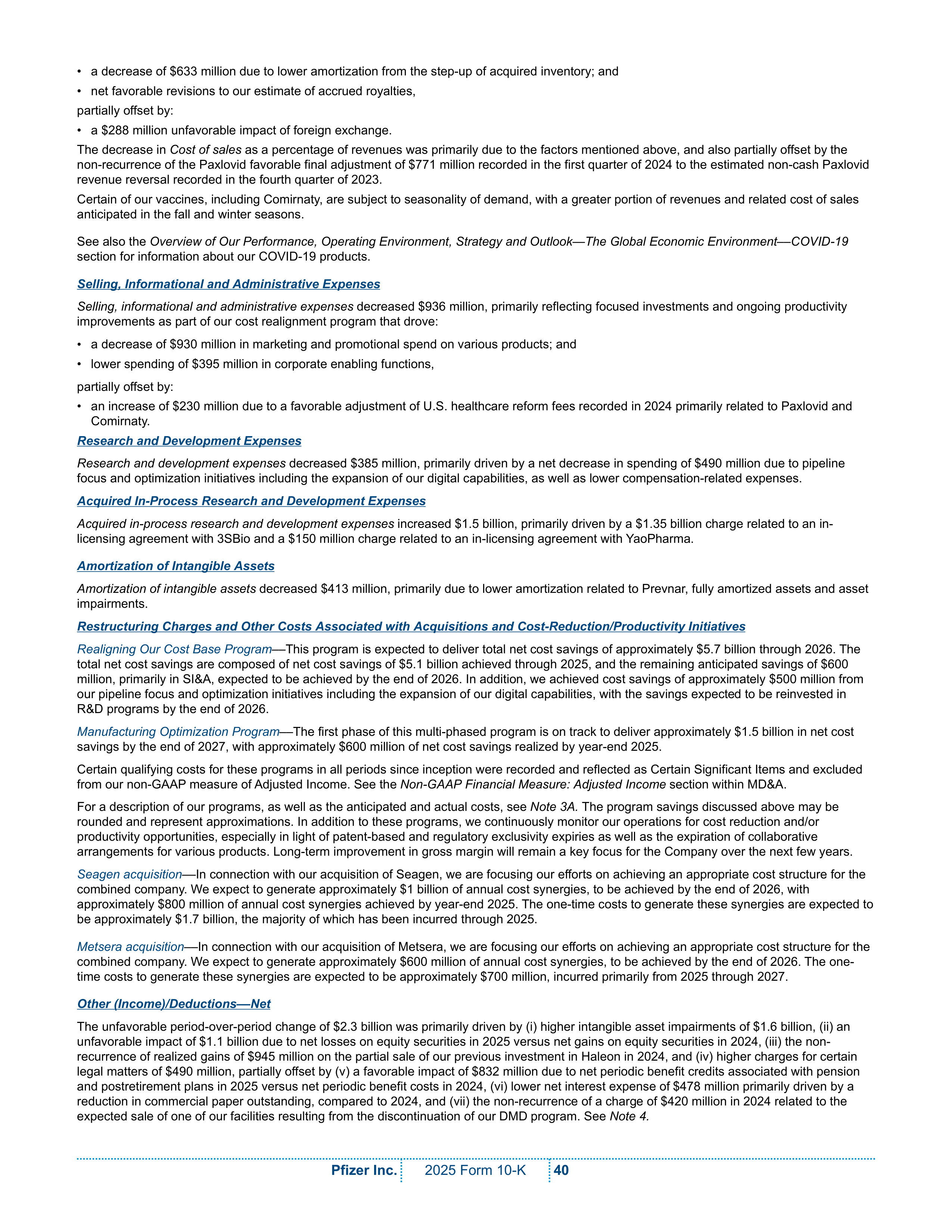 Pfizer Annual Report — page 46