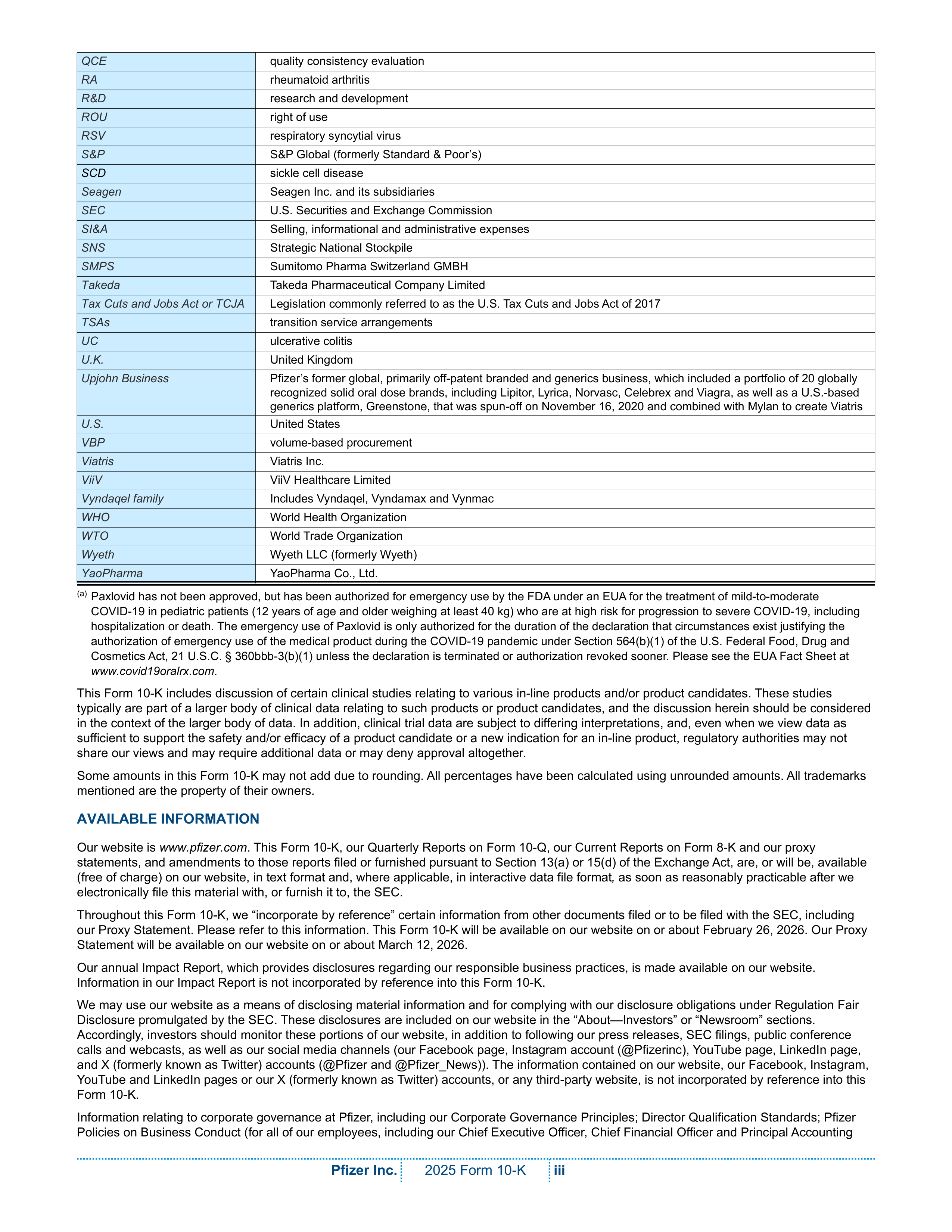 Pfizer Annual Report — page 5