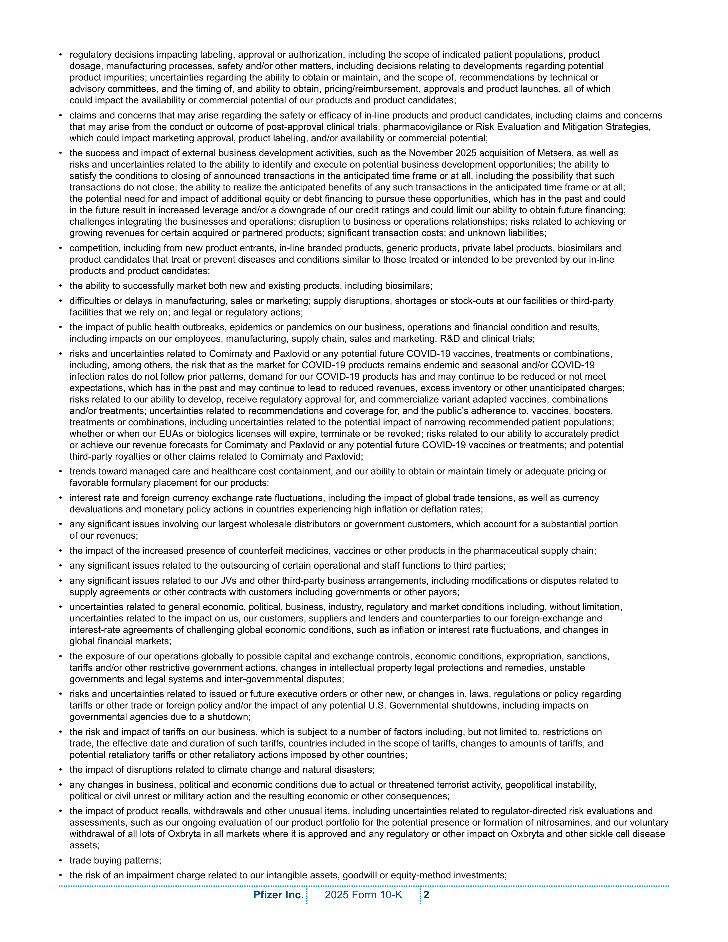 Pfizer Annual Report — page 8