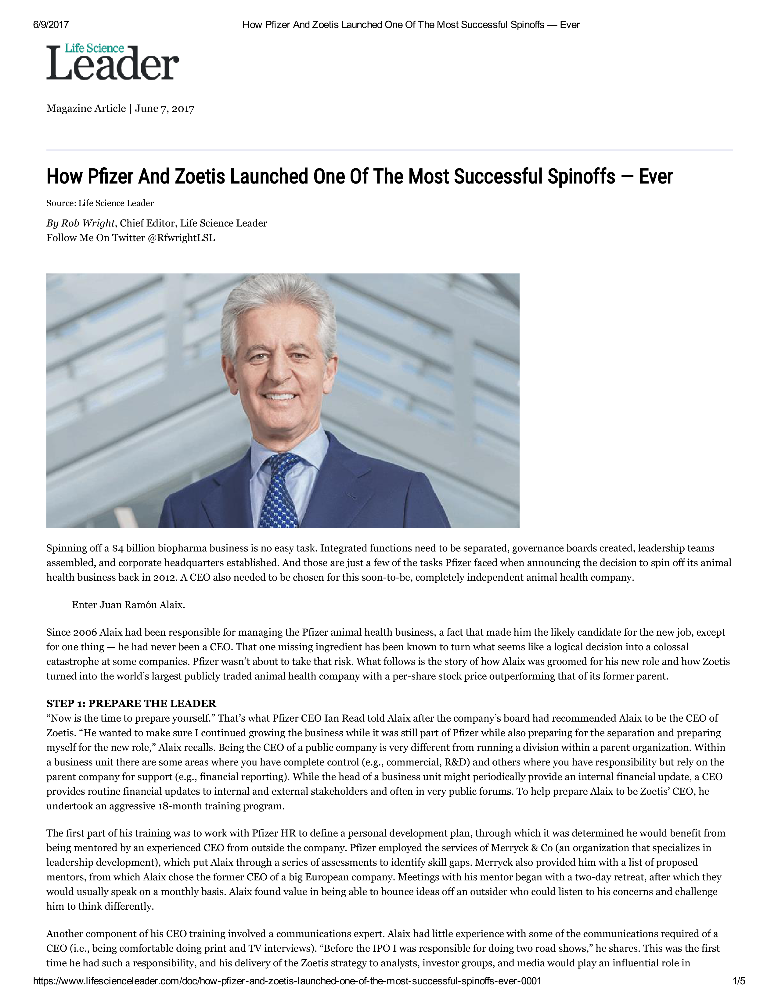 Pfizer Leadership Skills — page 1