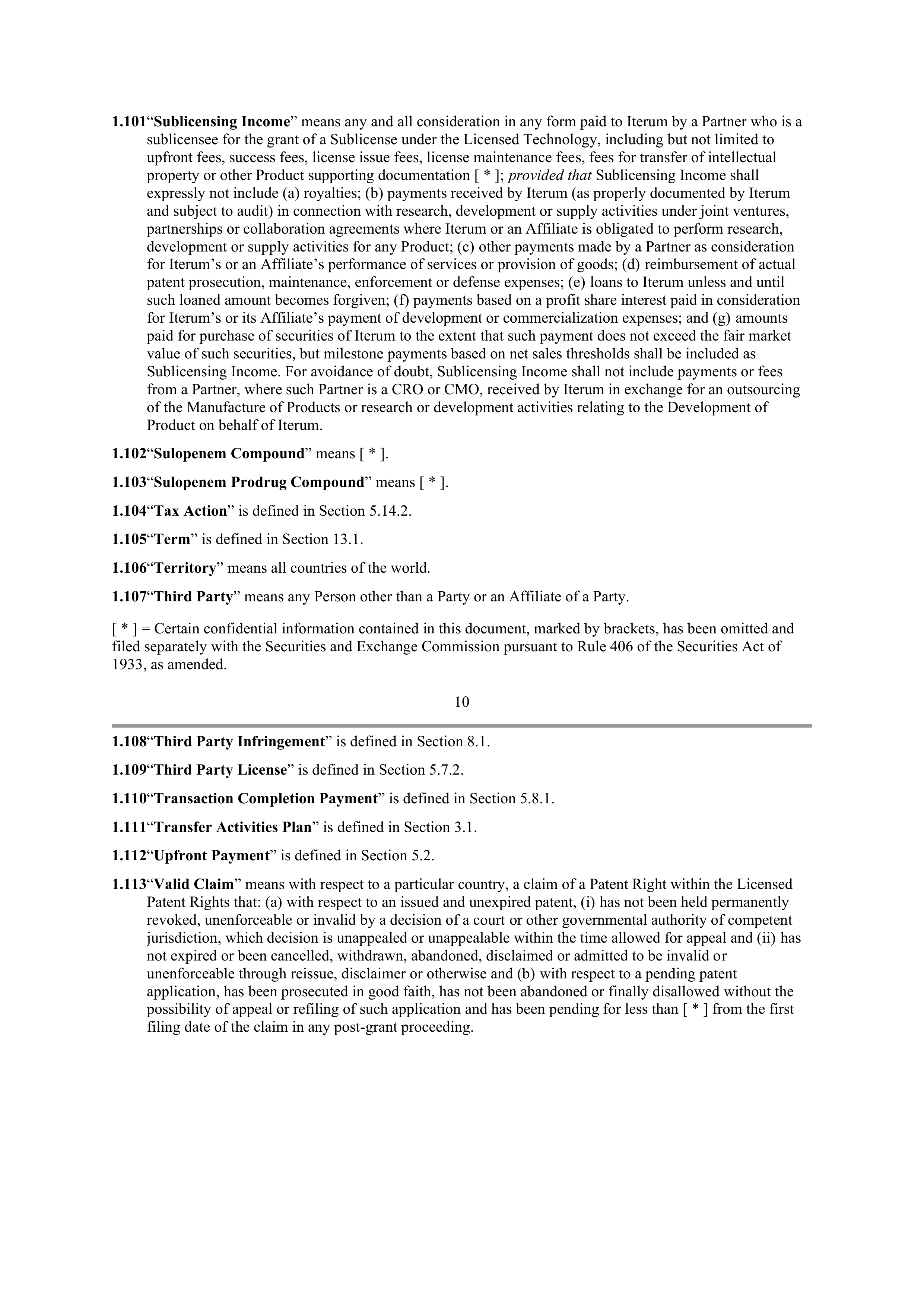 Pfizer License Agreement — page 11
