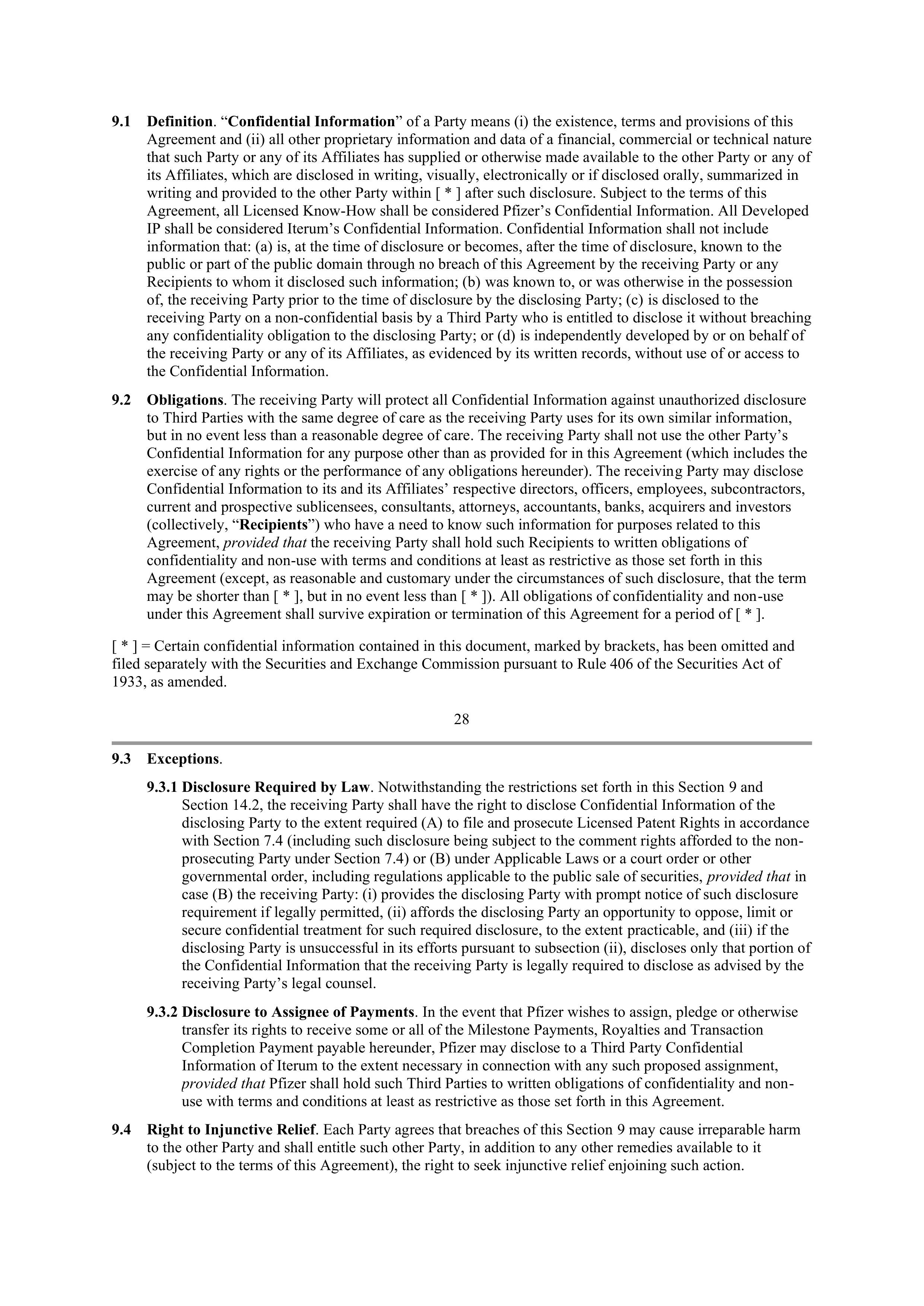 Pfizer License Agreement — page 25