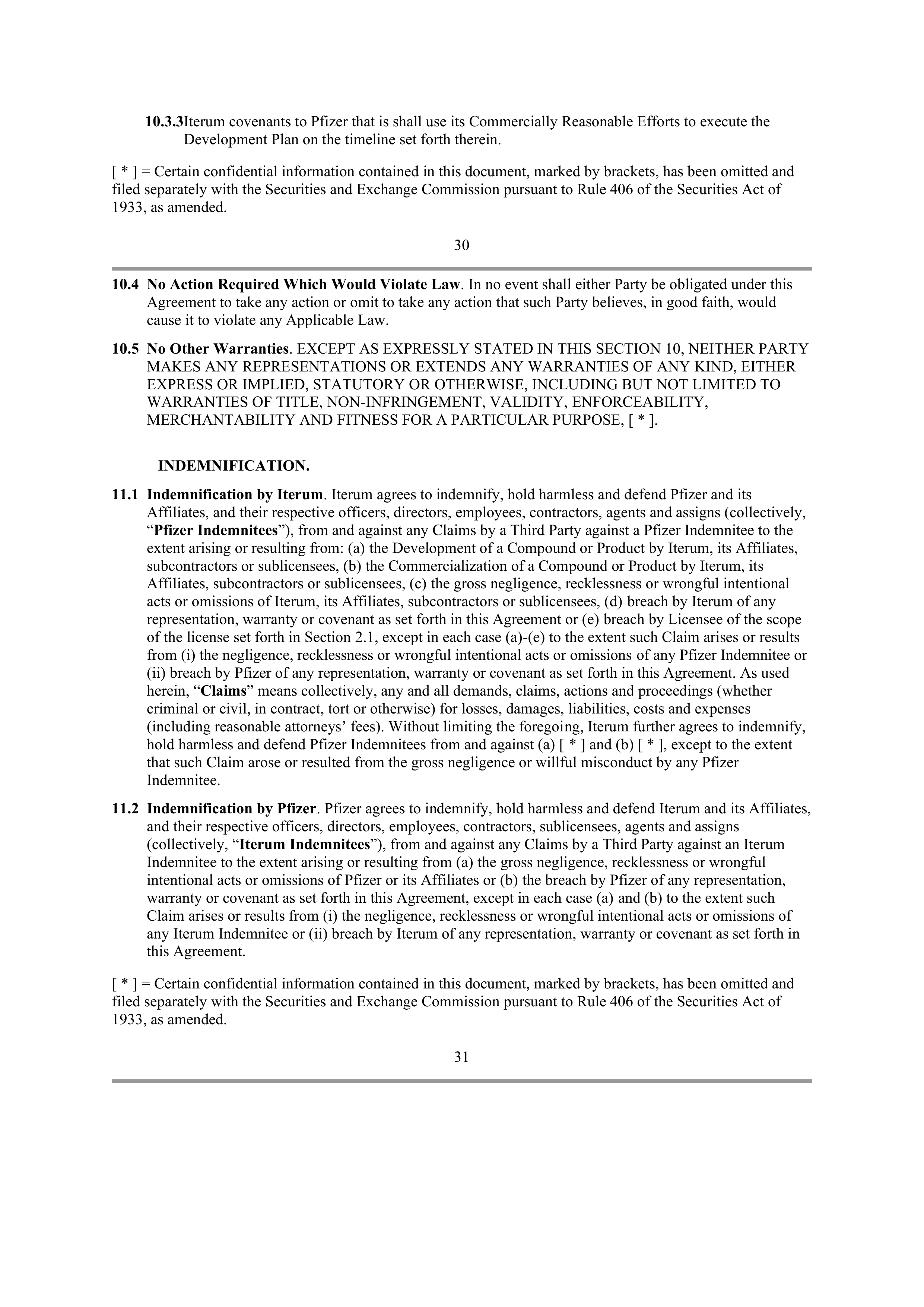 Pfizer License Agreement — page 27