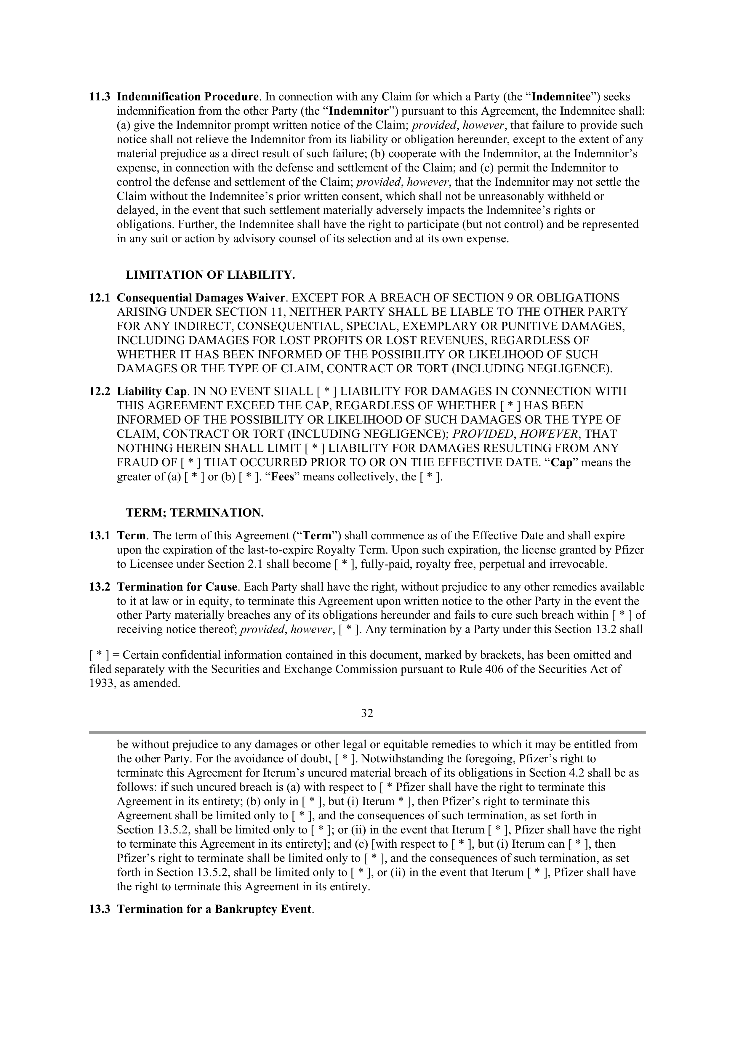 Pfizer License Agreement — page 28