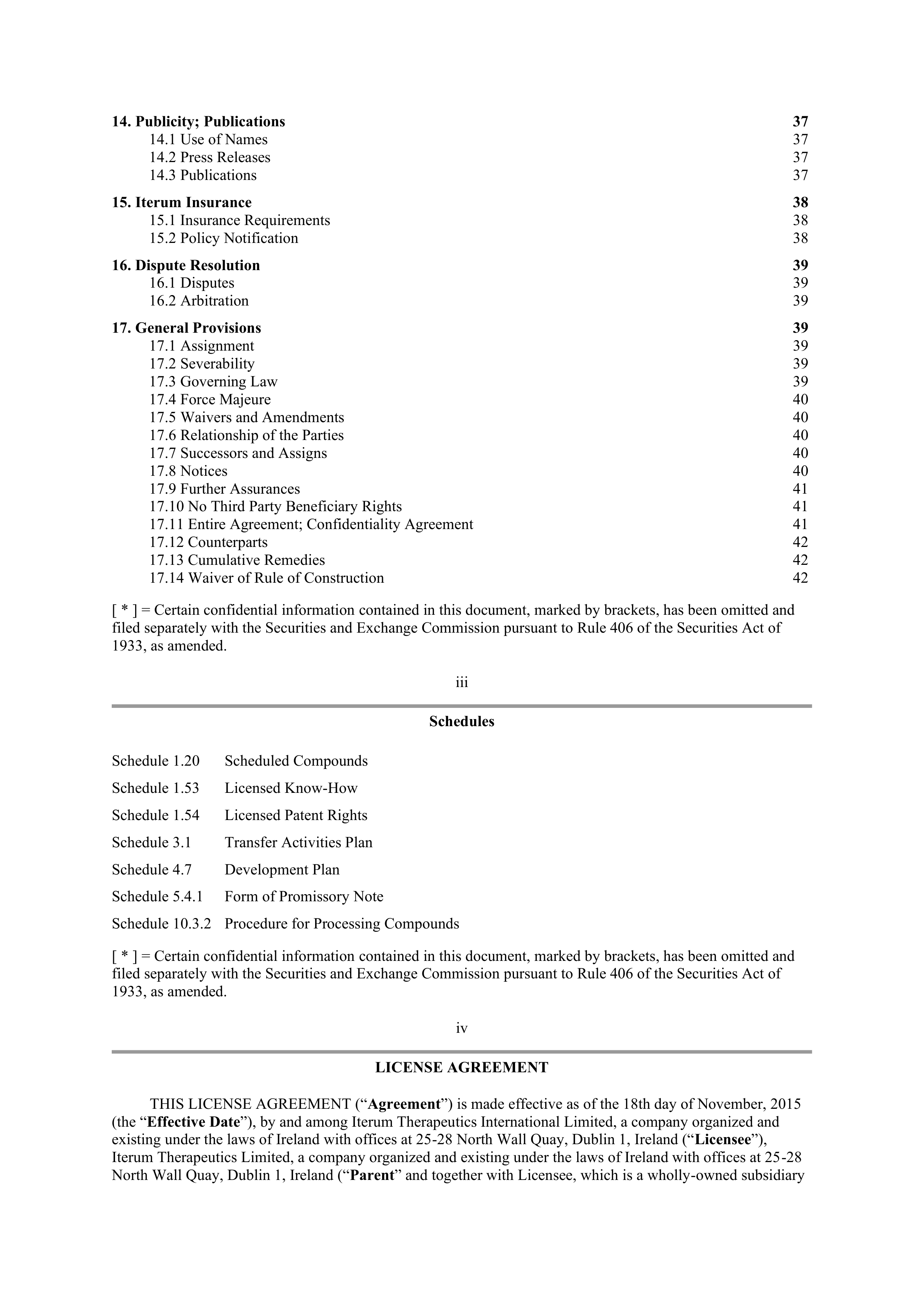 Pfizer License Agreement — page 3