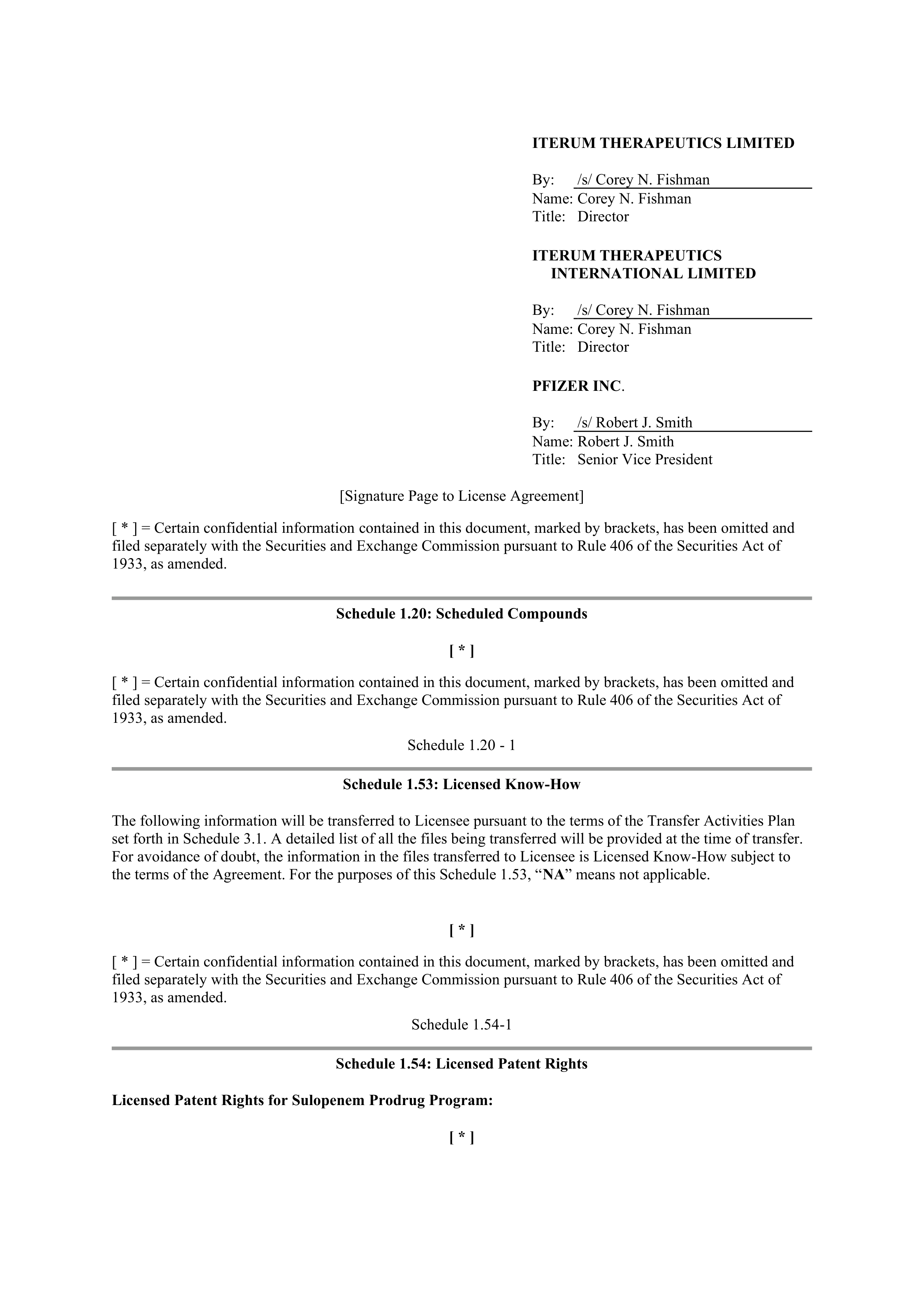 Pfizer License Agreement — page 36
