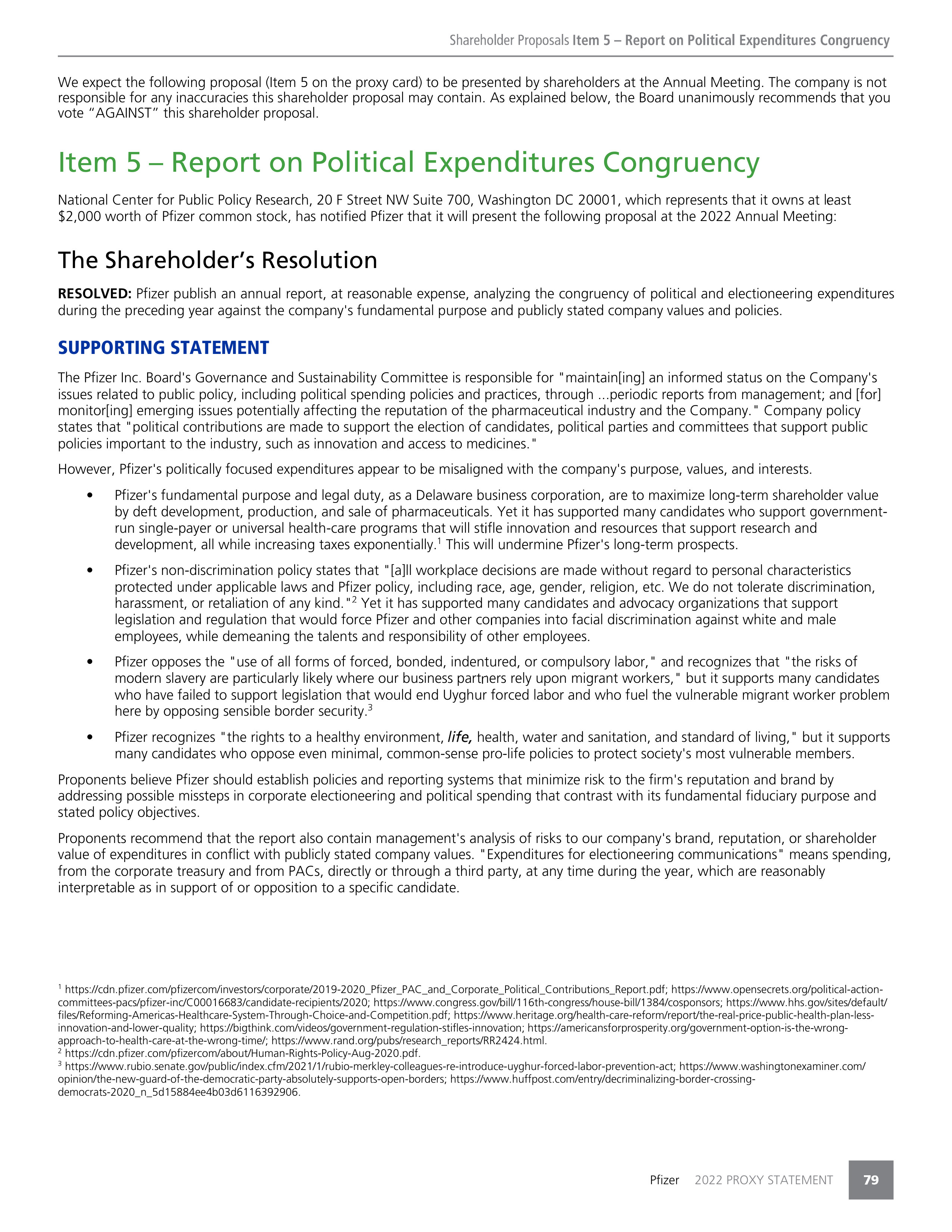 Pfizer Proposal  — page 115