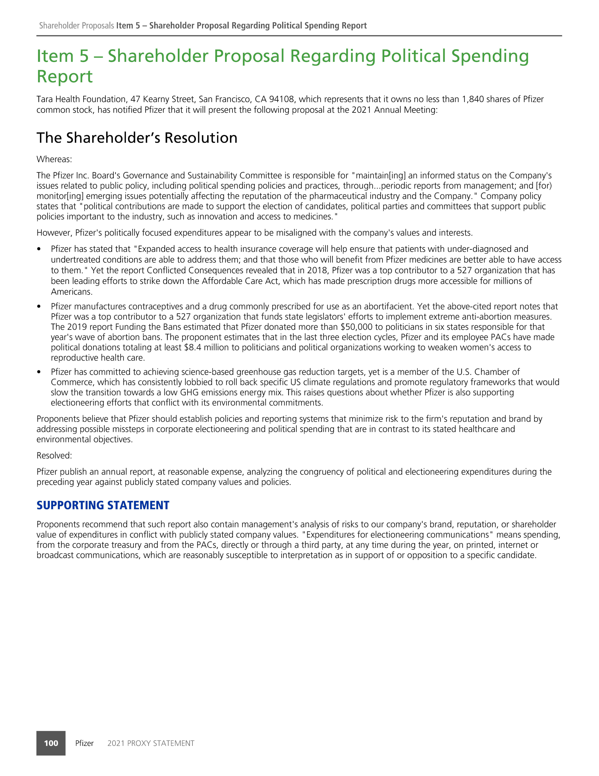 Pfizer Proposal  — page 117
