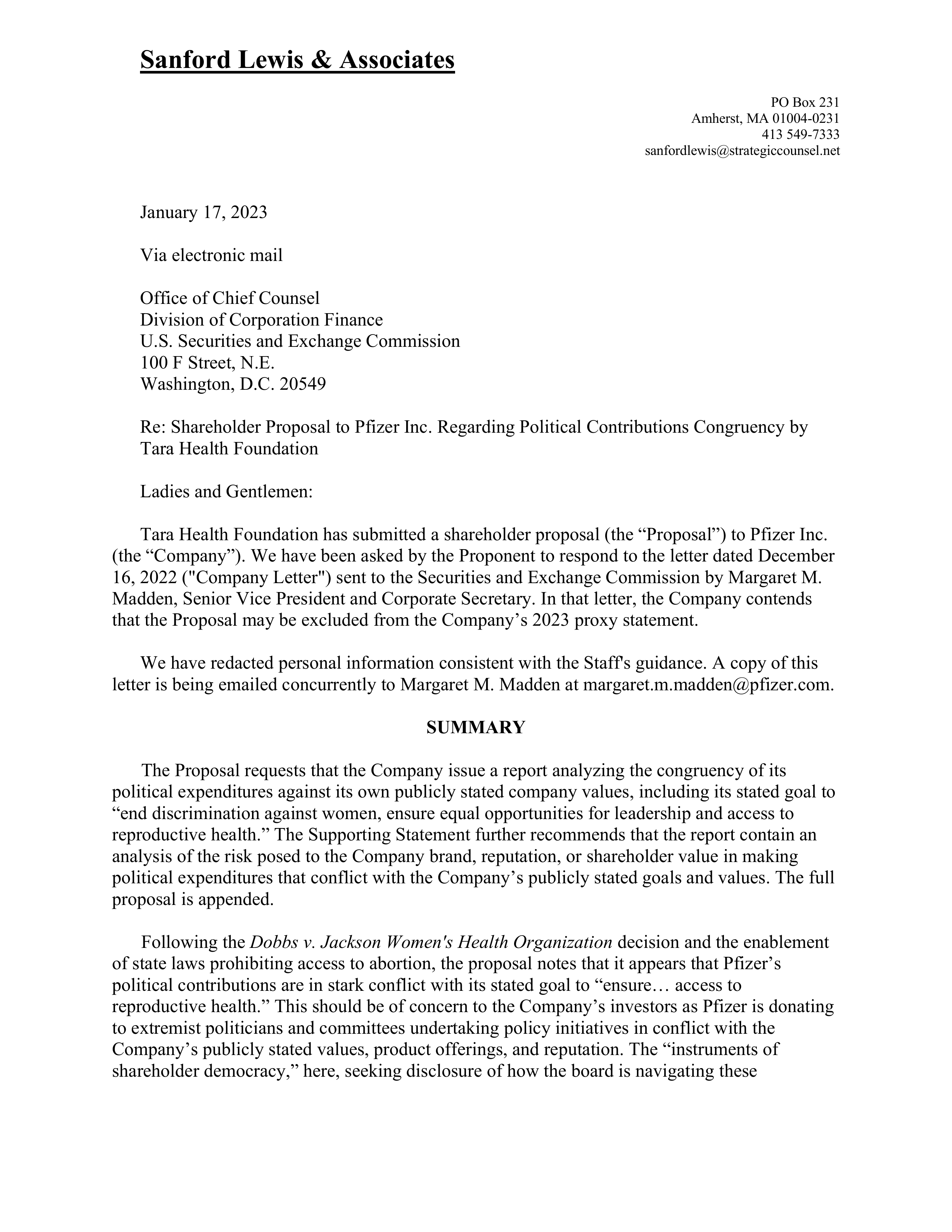 Pfizer Proposal  — page 123