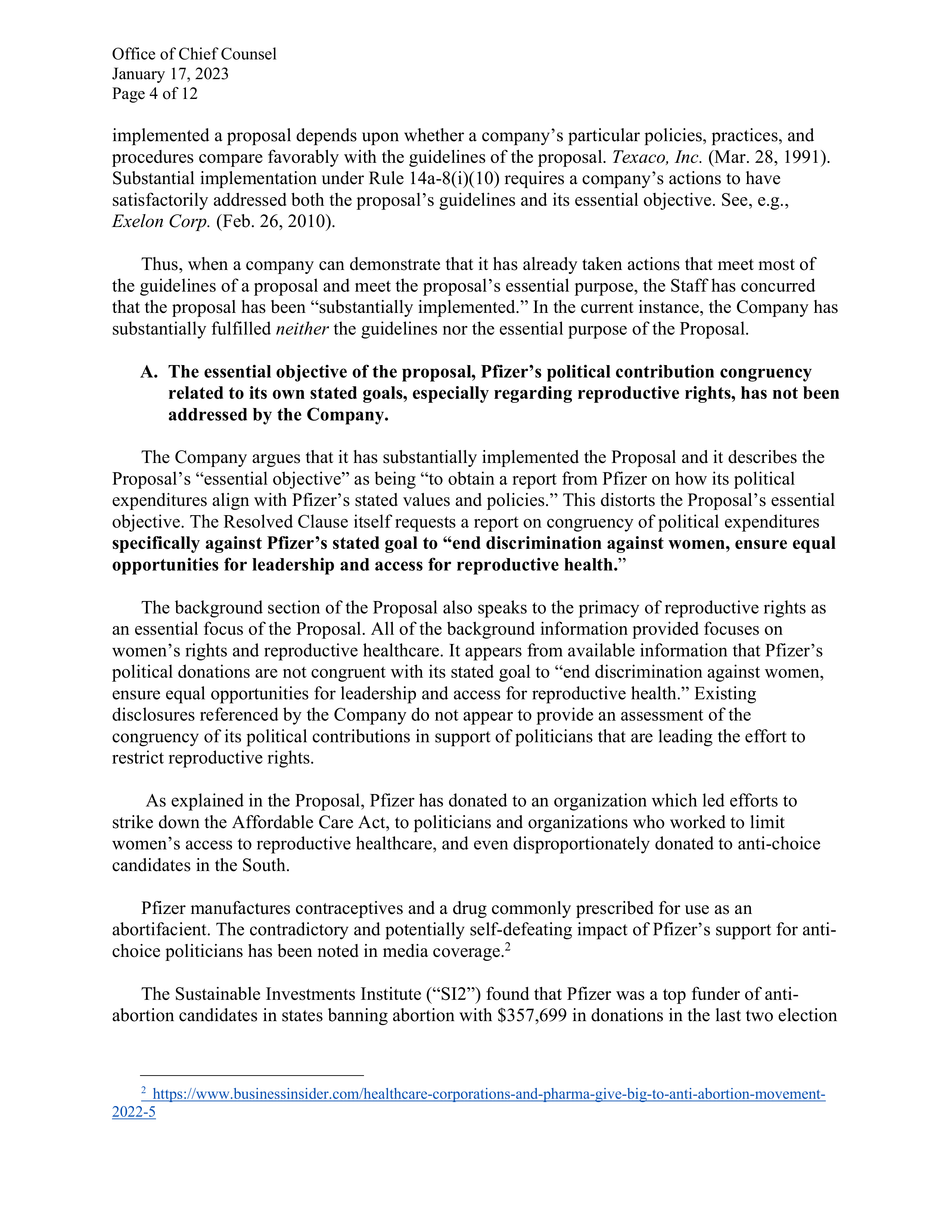 Pfizer Proposal  — page 126