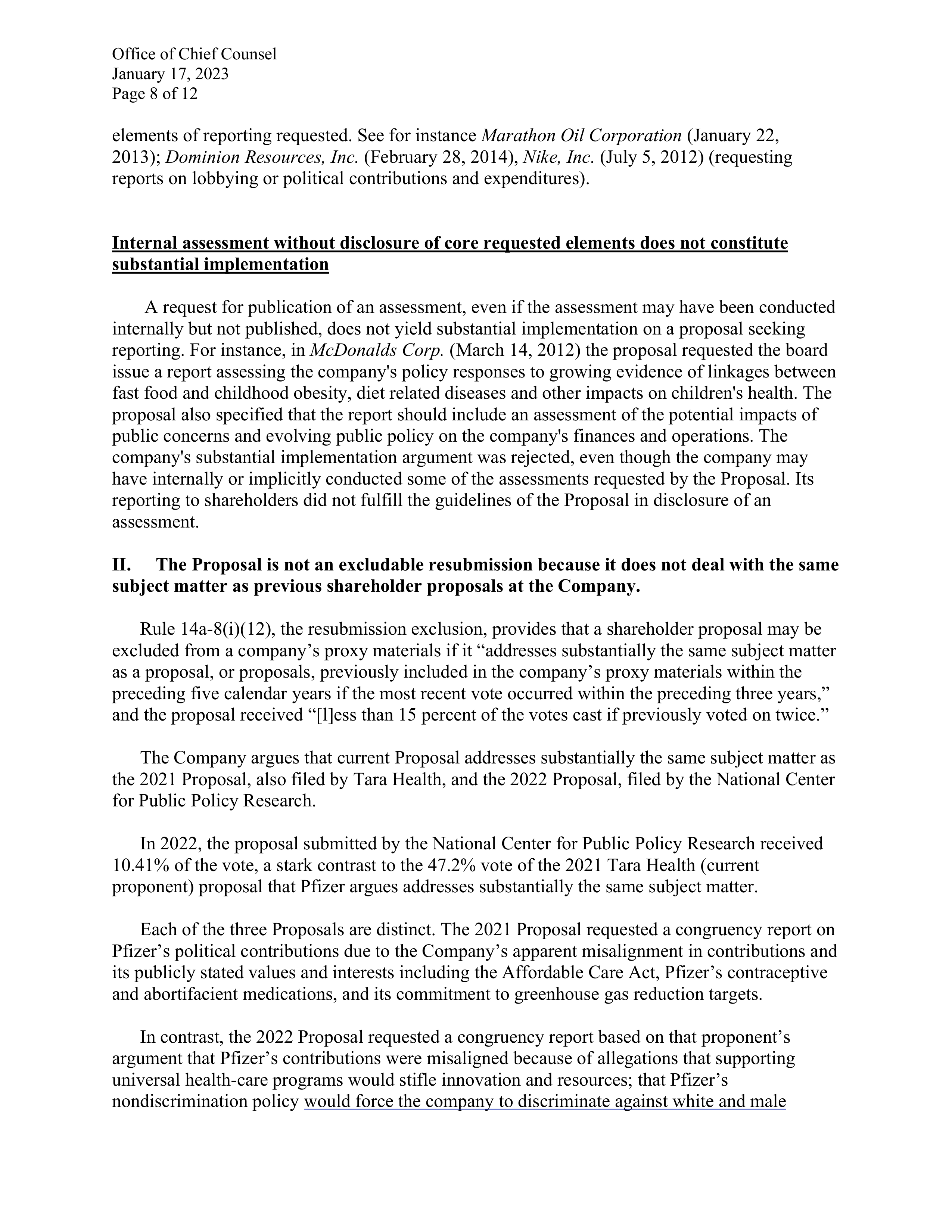 Pfizer Proposal  — page 130