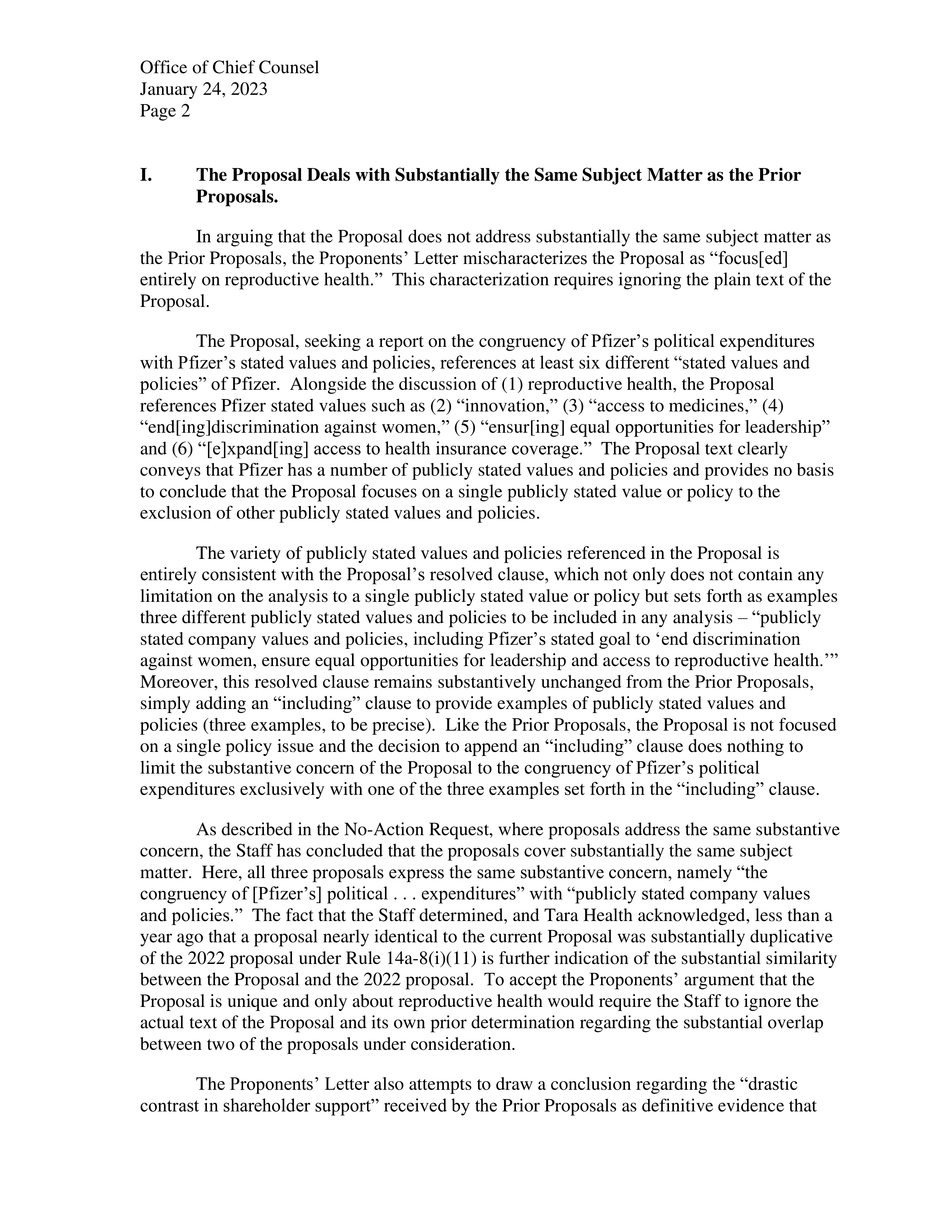 Pfizer Proposal  — page 136