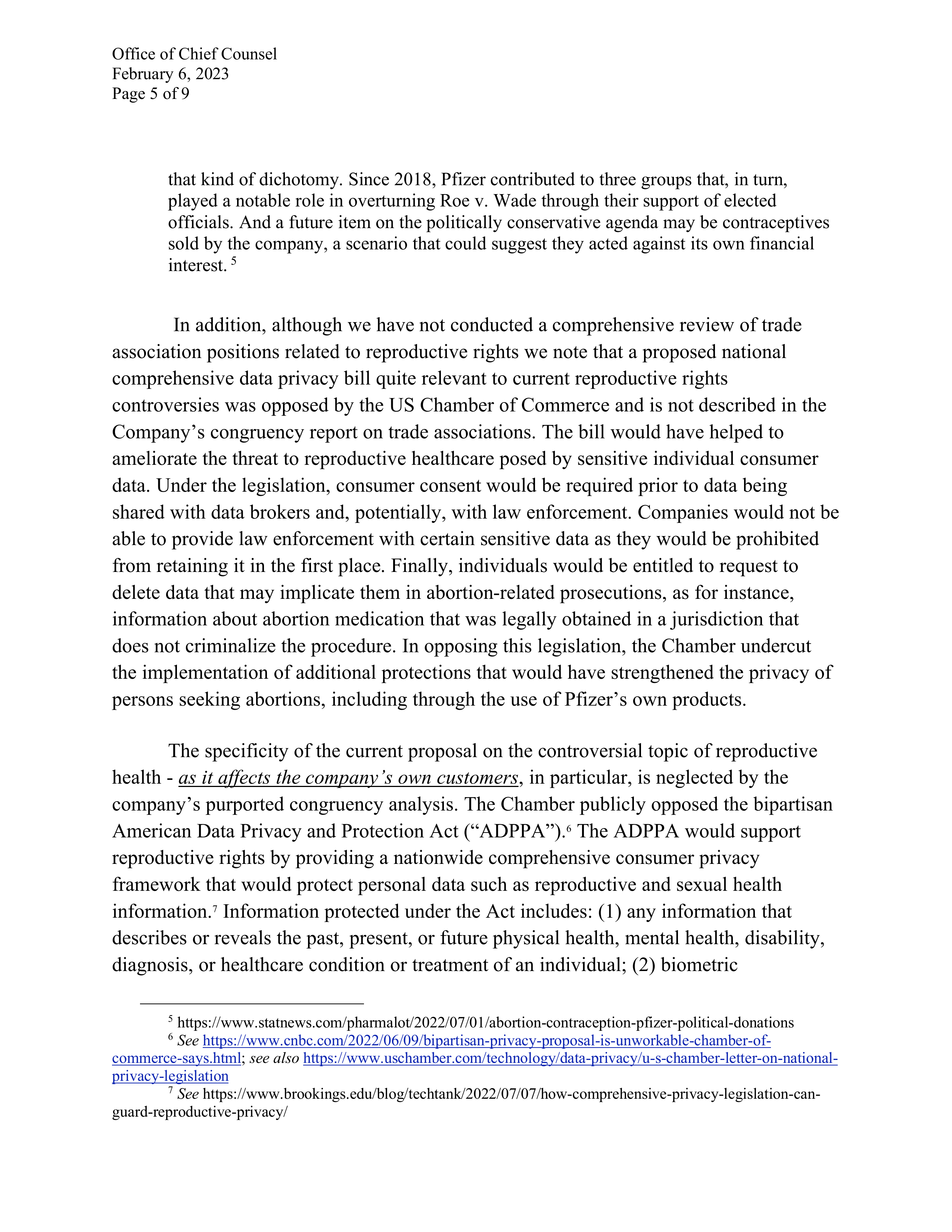 Pfizer Proposal  — page 143