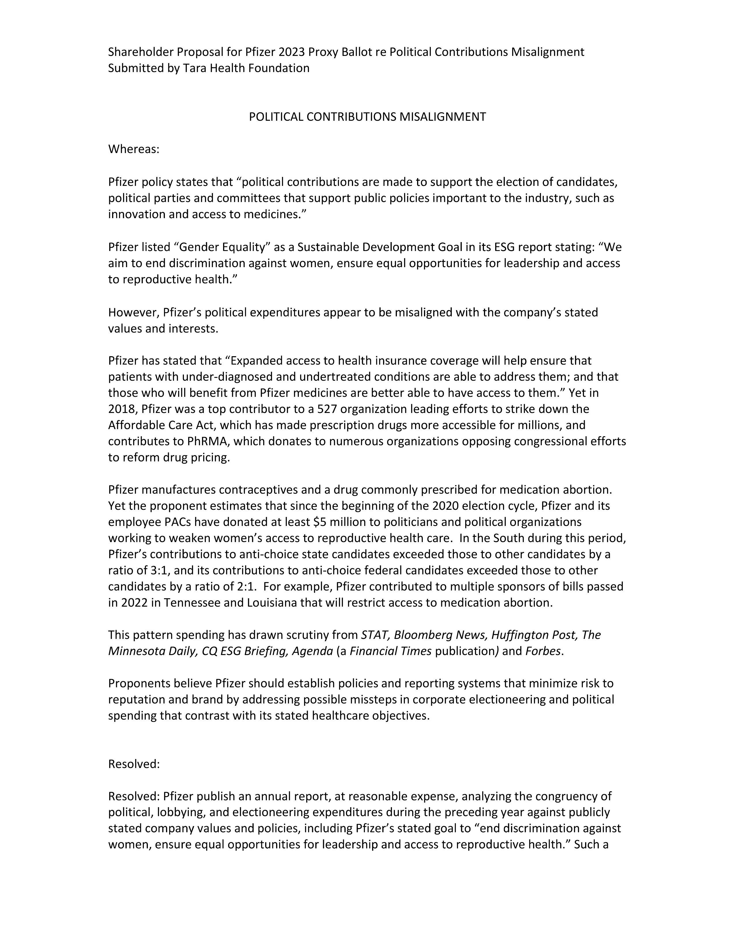 Pfizer Proposal  — page 17