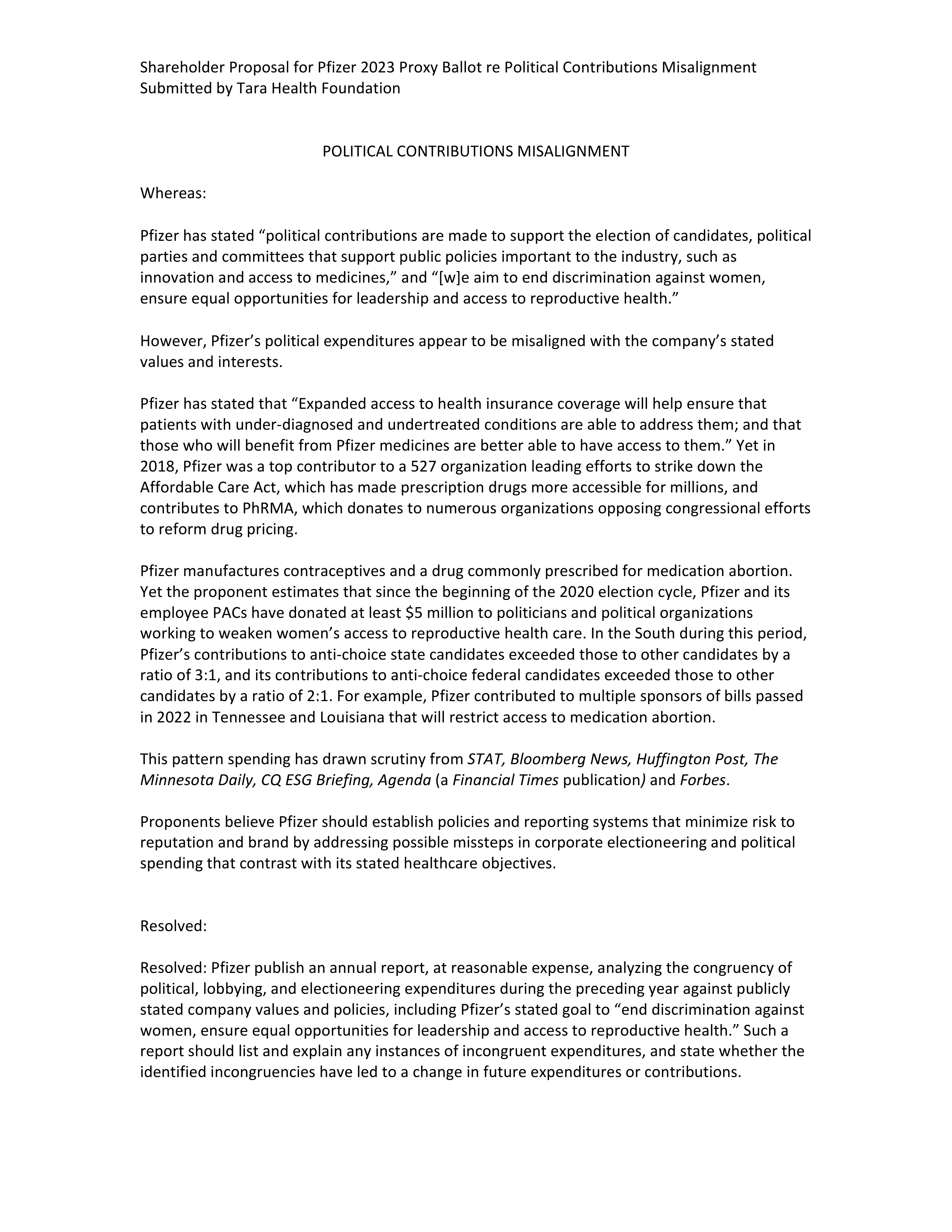 Pfizer Proposal  — page 23