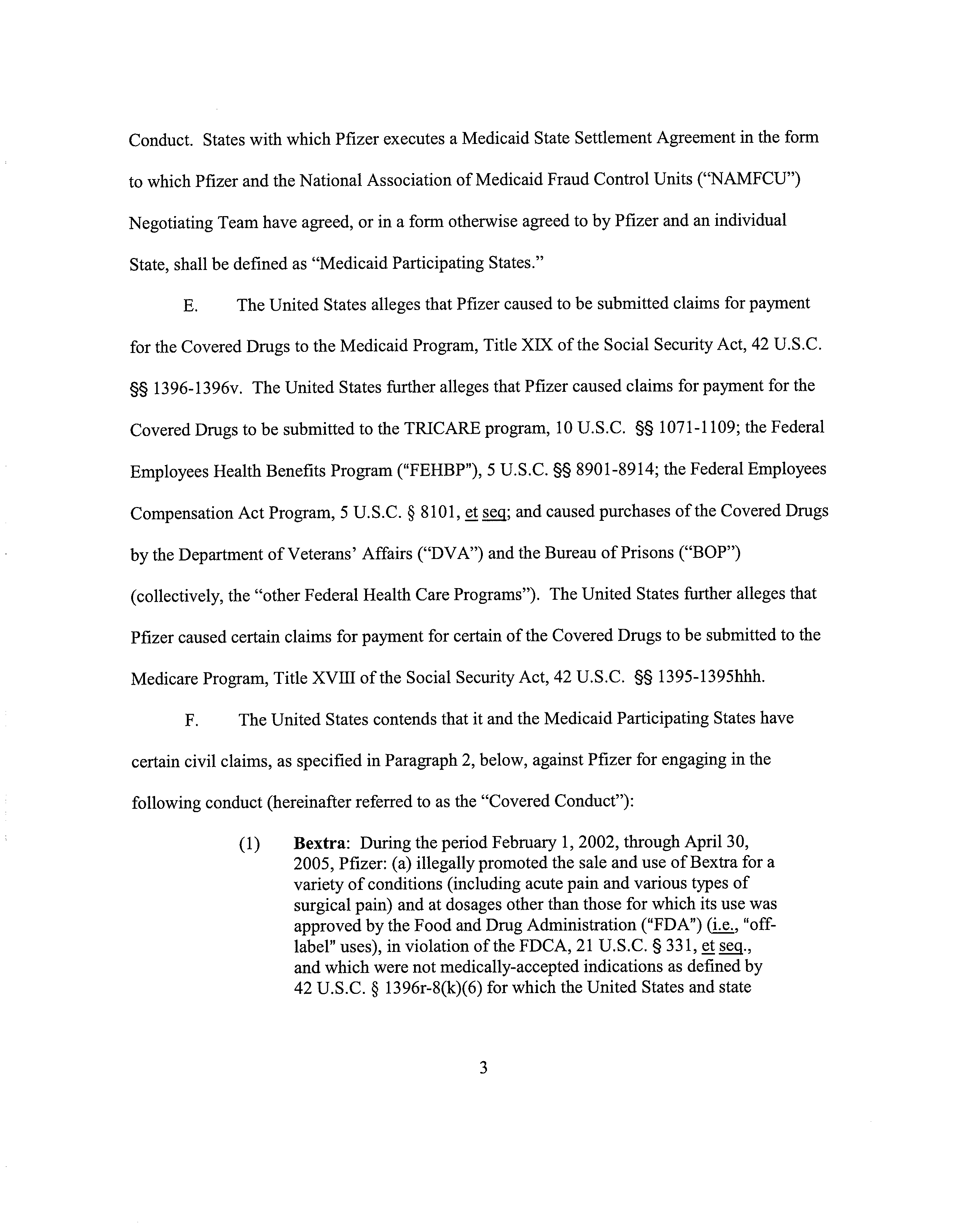 Pfizer Settlement Agreement — page 3