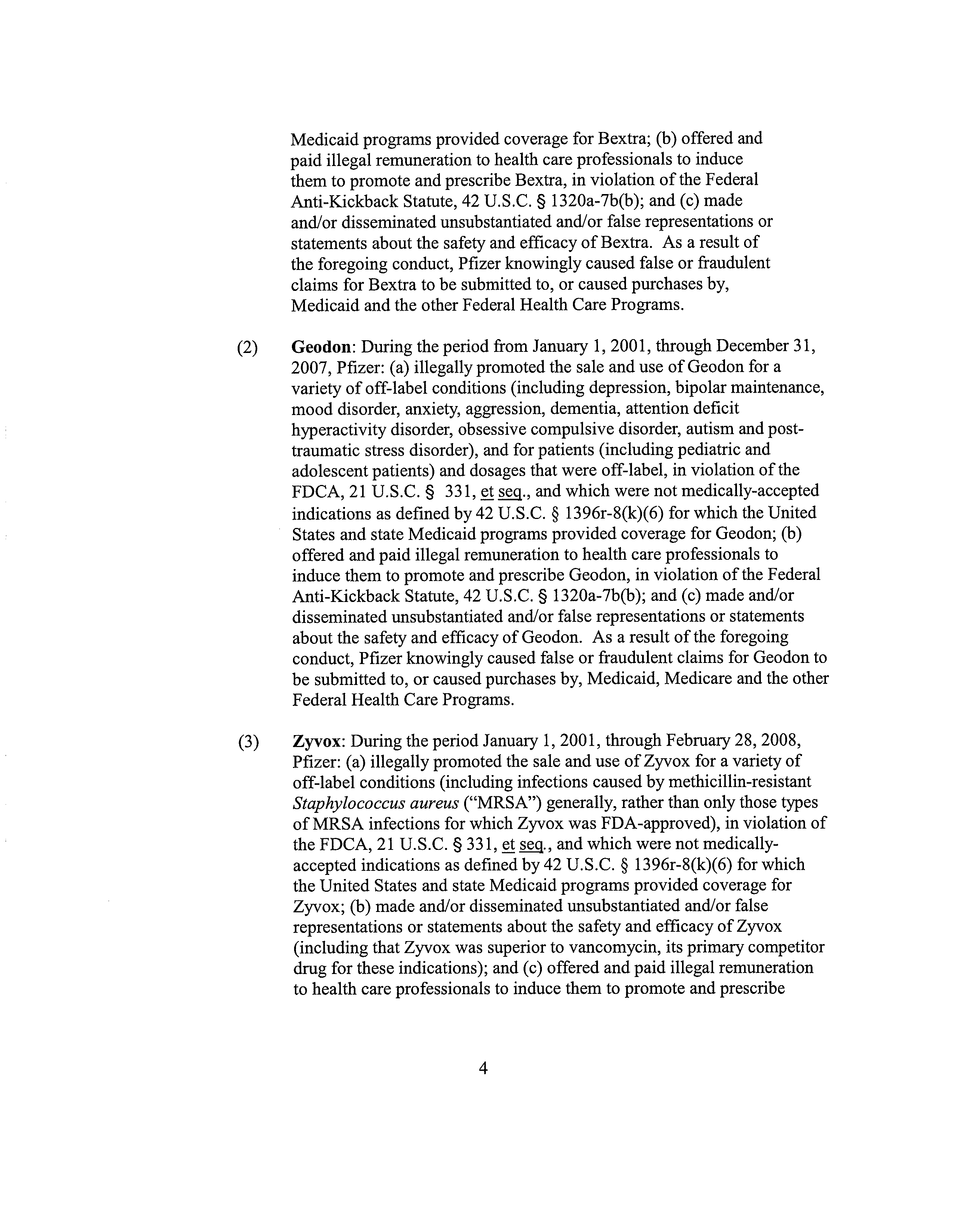 Pfizer Settlement Agreement — page 4