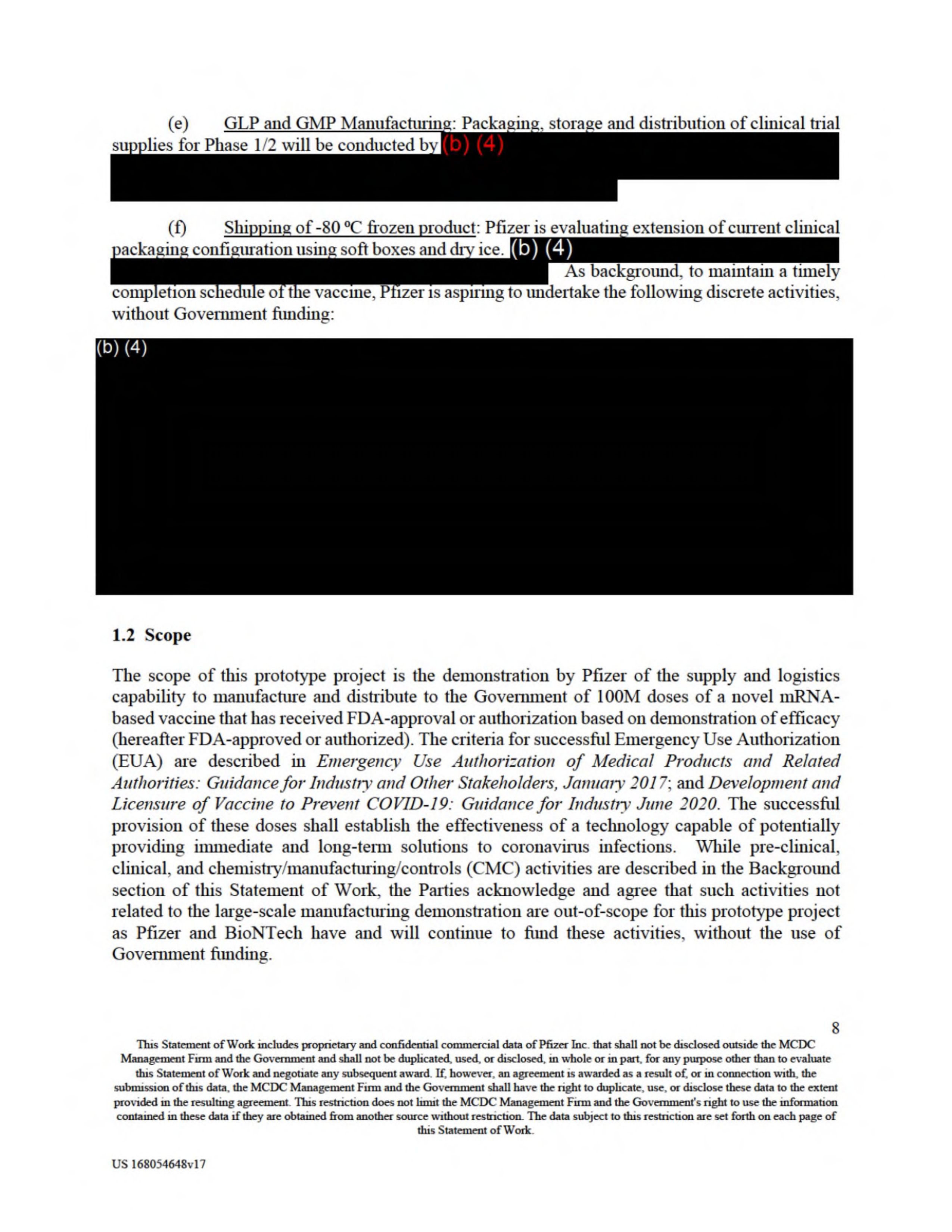 Pfizer Vaccine Supply Contract — page 10