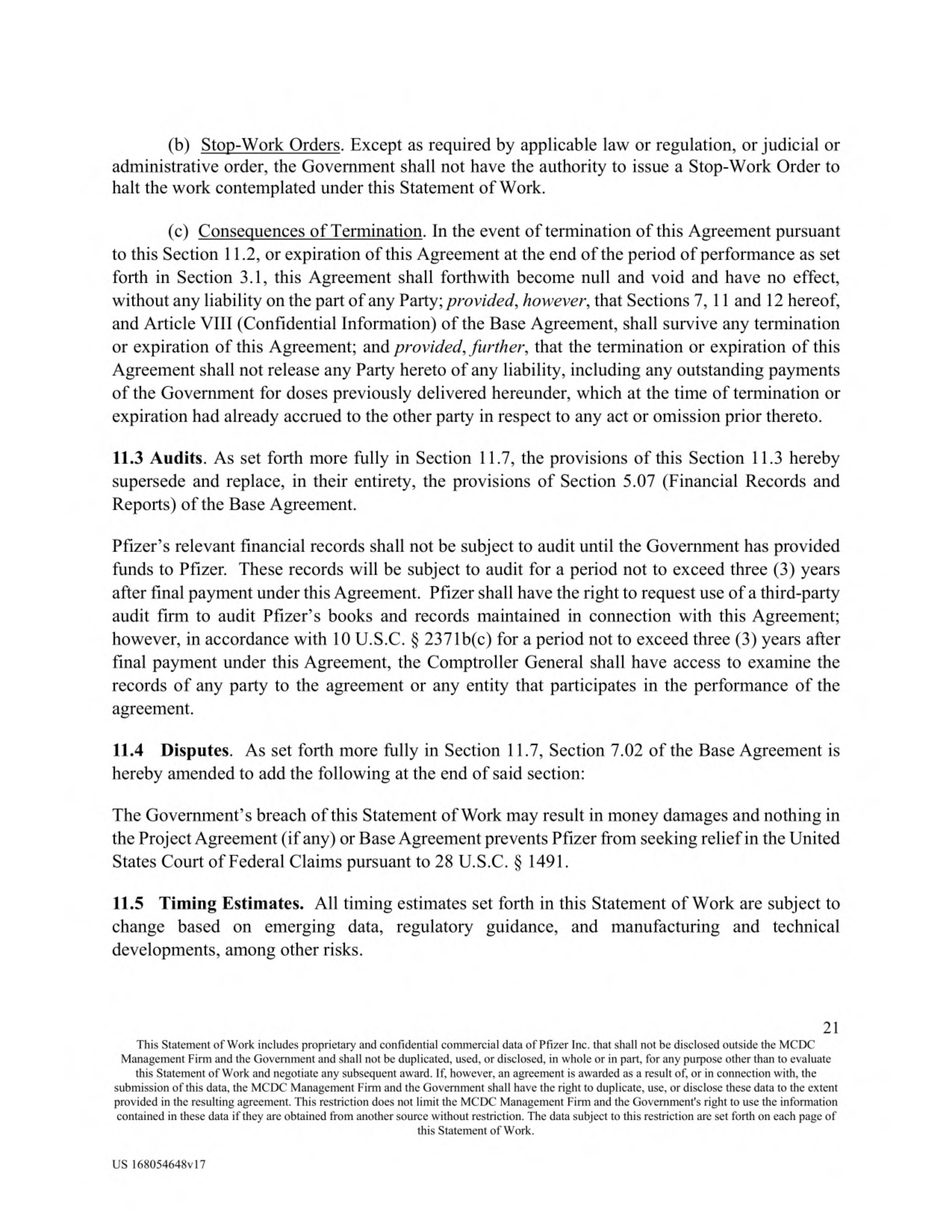 Pfizer Vaccine Supply Contract — page 23