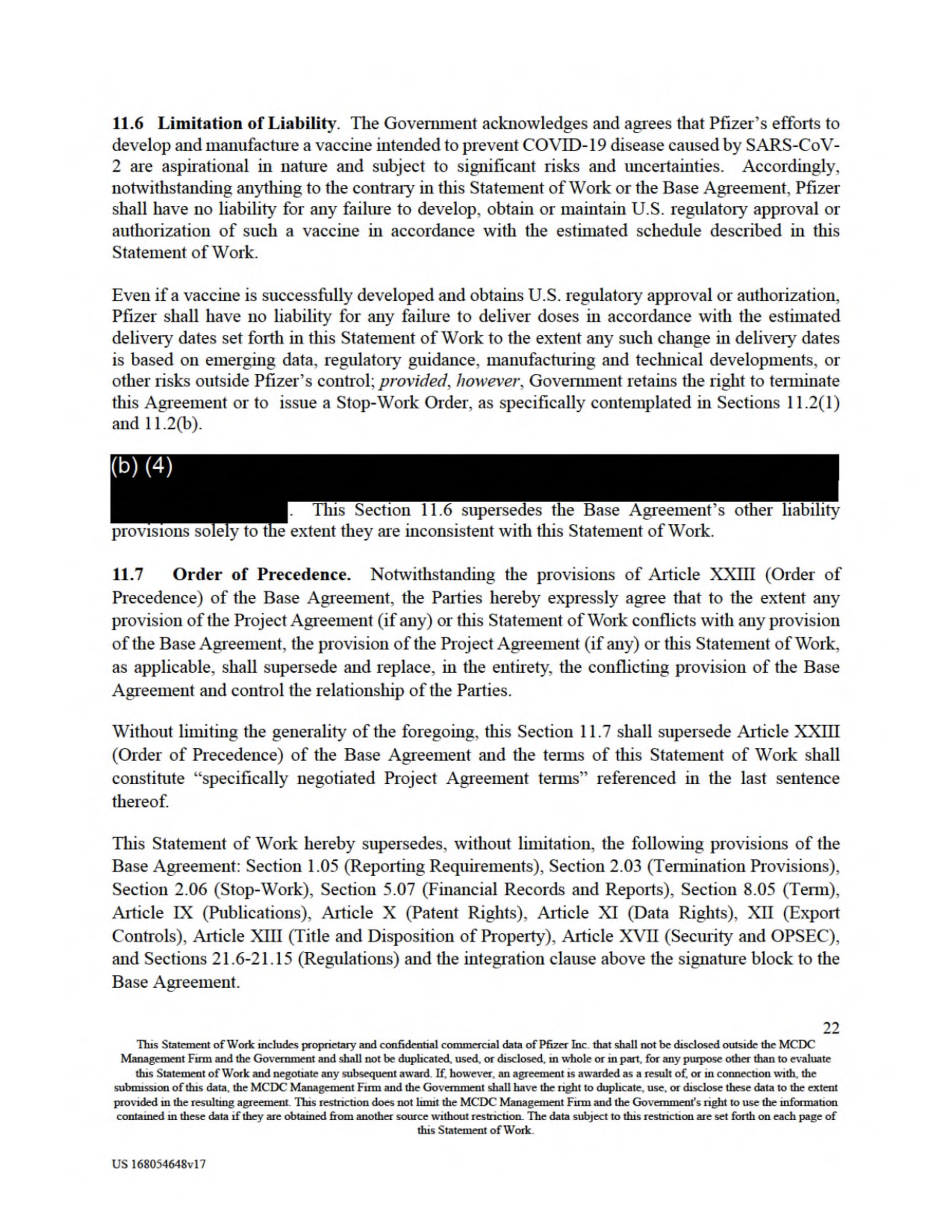 Pfizer Vaccine Supply Contract — page 24