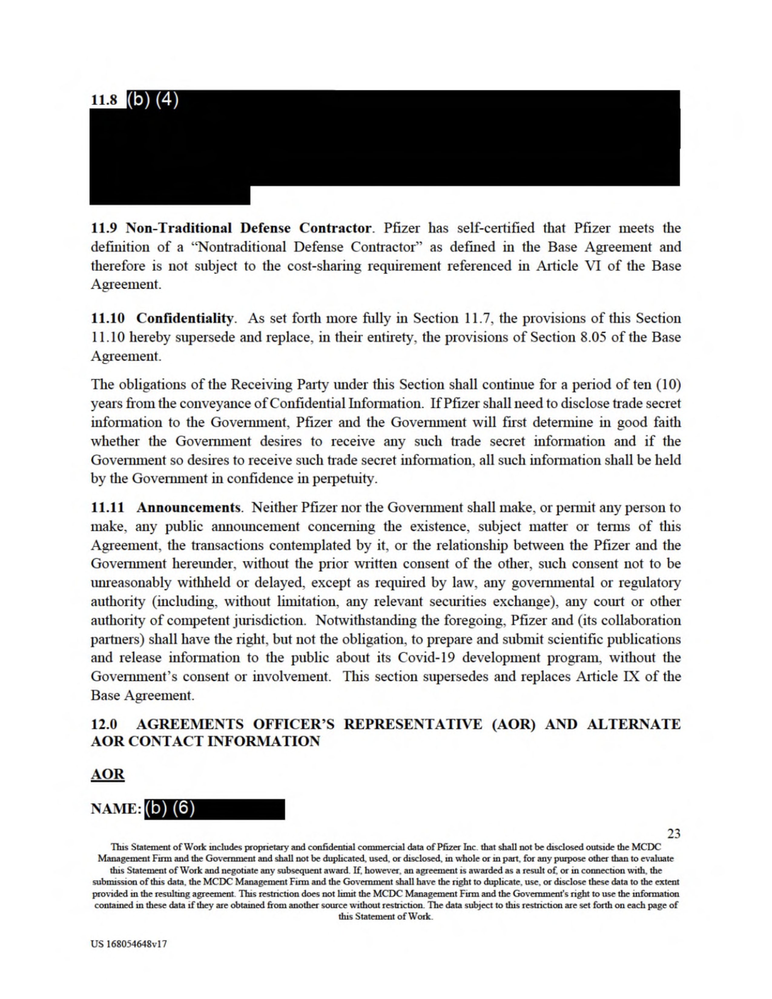 Pfizer Vaccine Supply Contract — page 25