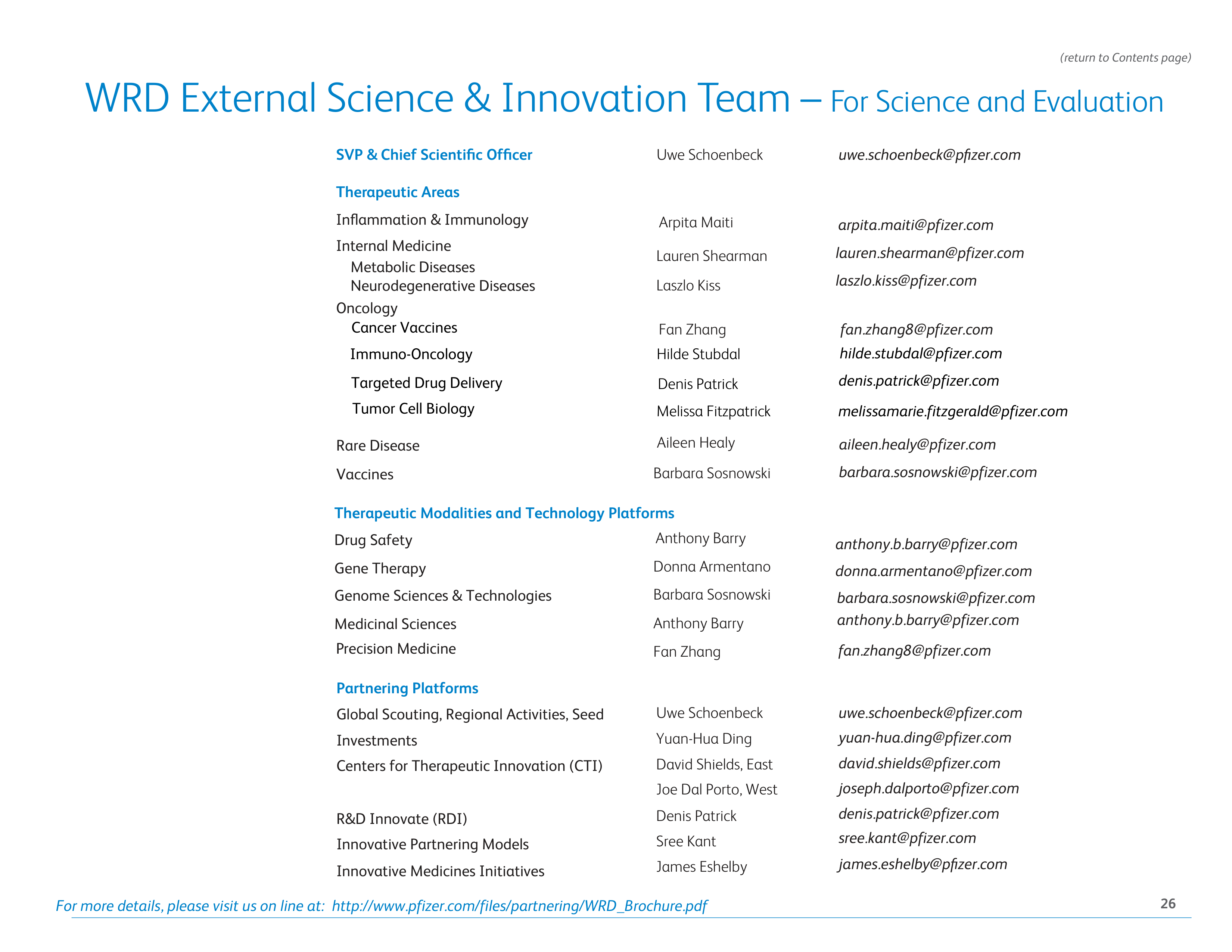 Pfizer Worldwide R&D Brochure — page 29
