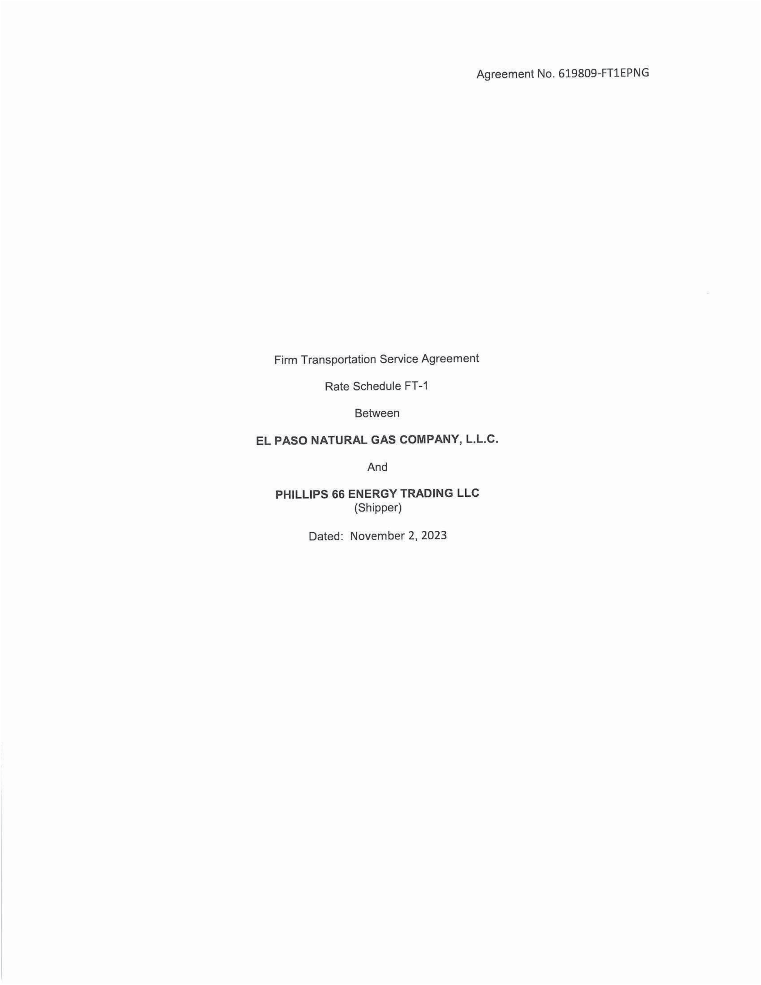 Phillips 66 Transportation Service Agreement — page 12