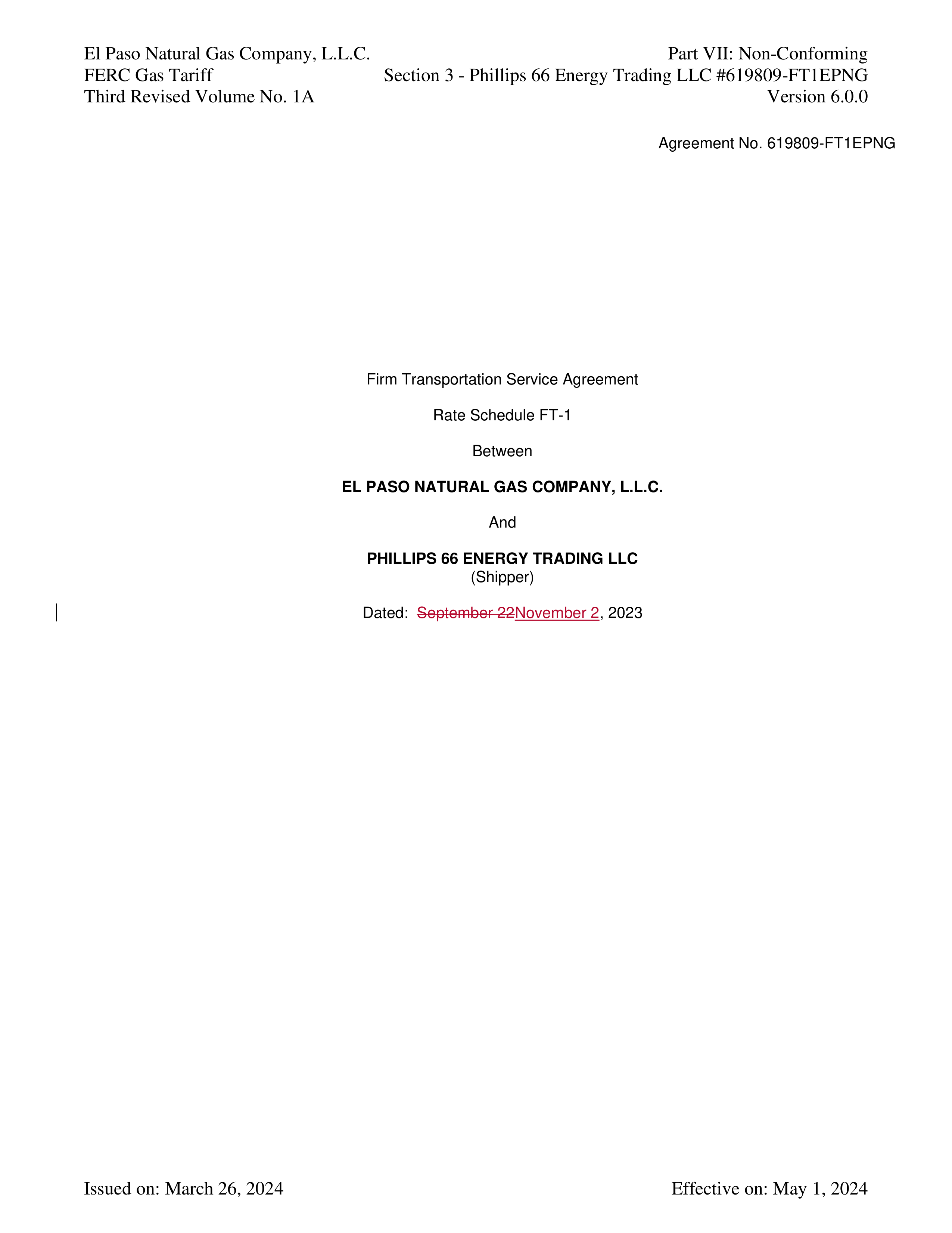 Phillips 66 Transportation Service Agreement — page 24