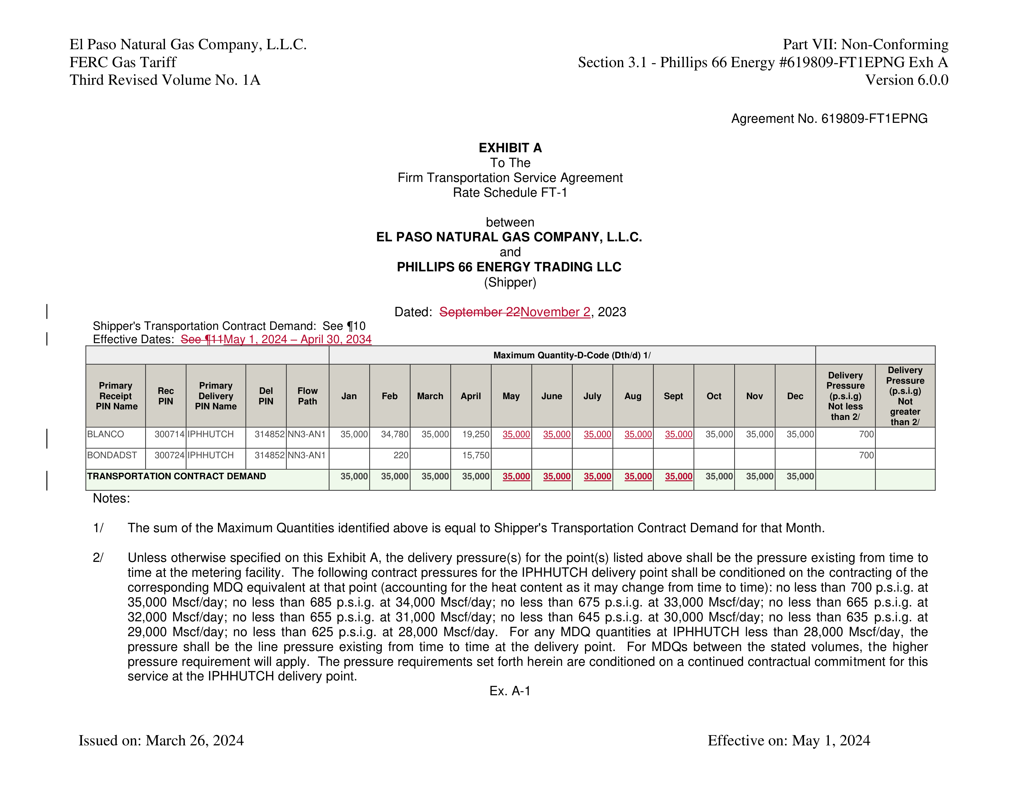 Phillips 66 Transportation Service Agreement — page 27