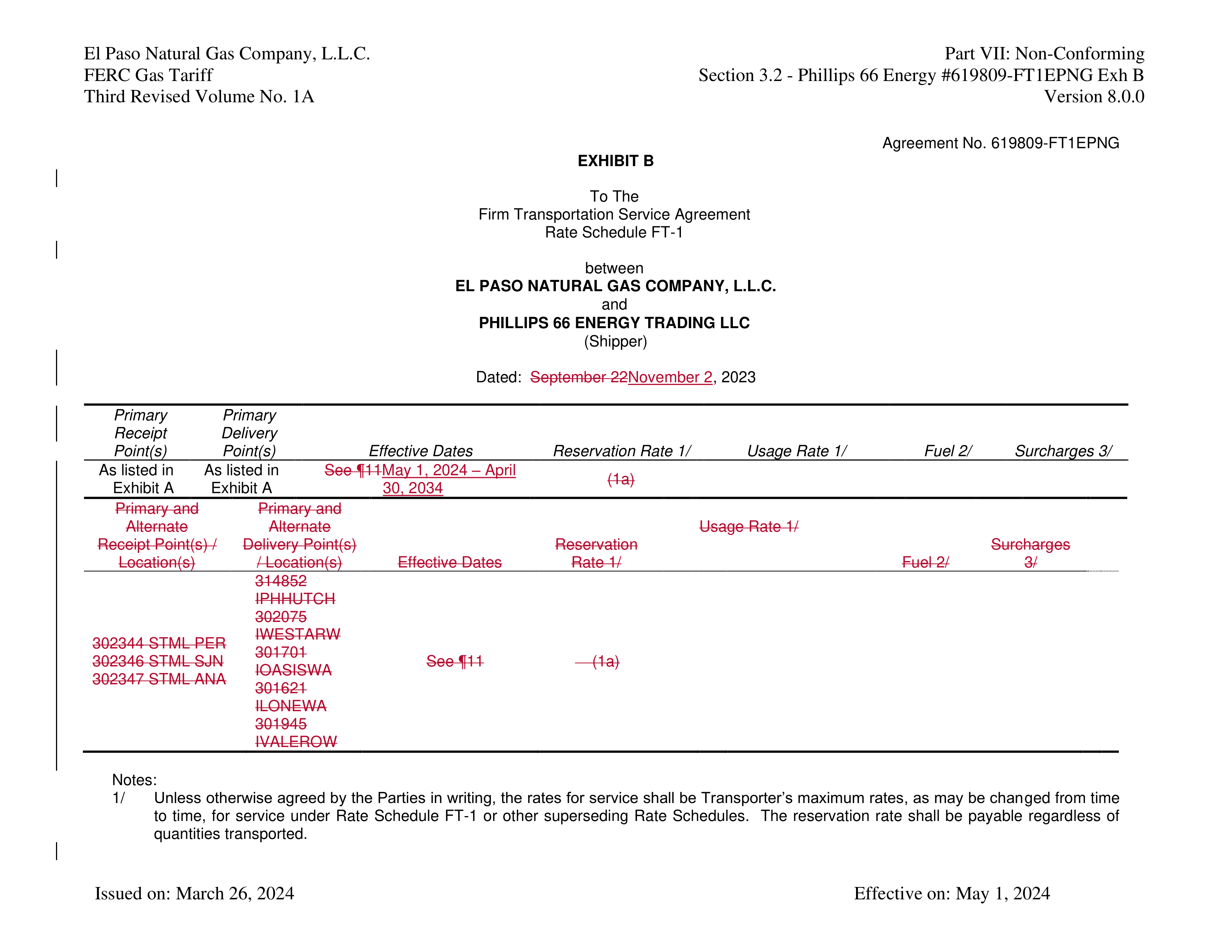 Phillips 66 Transportation Service Agreement — page 28