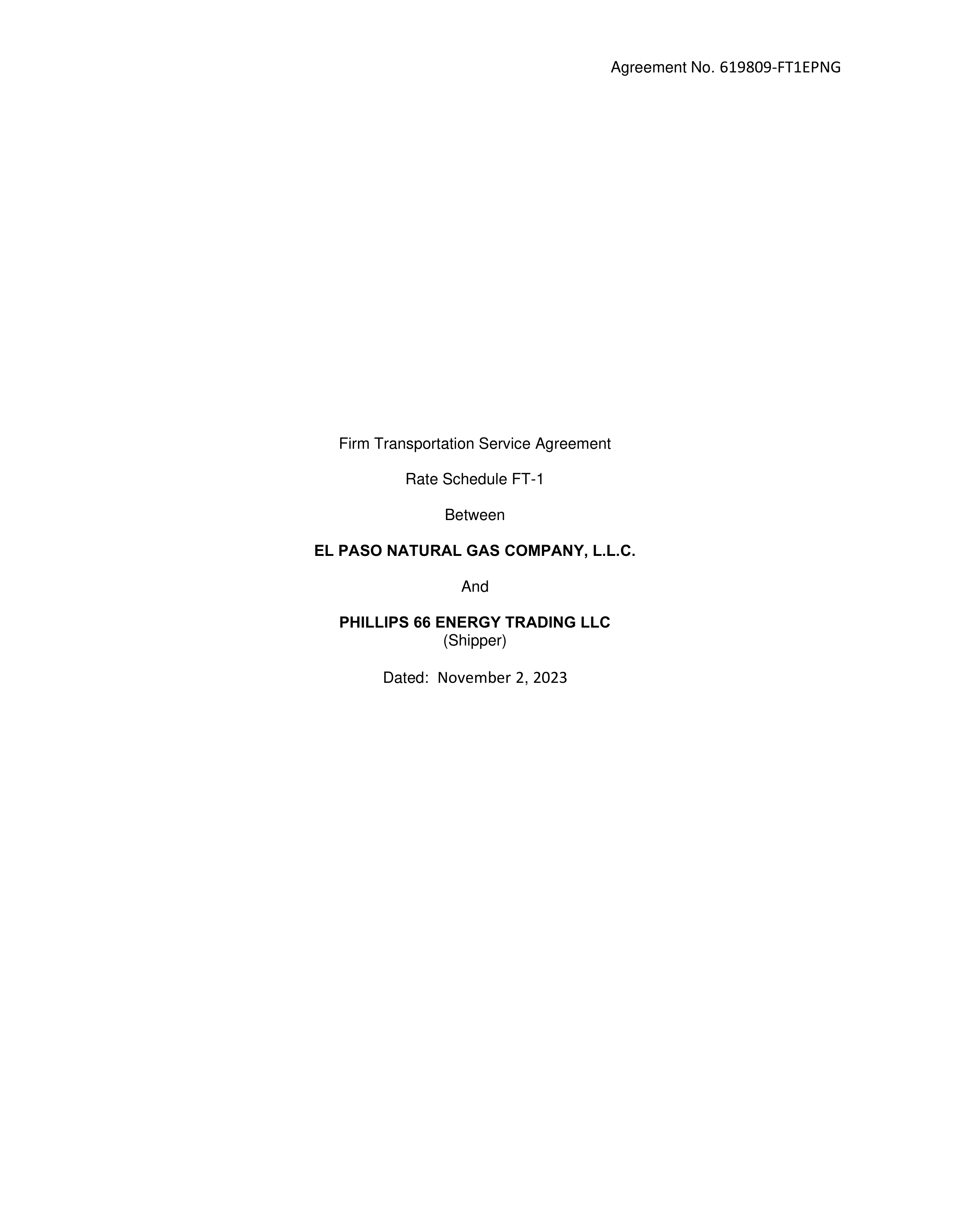 Phillips 66 Transportation Service Agreement — page 6