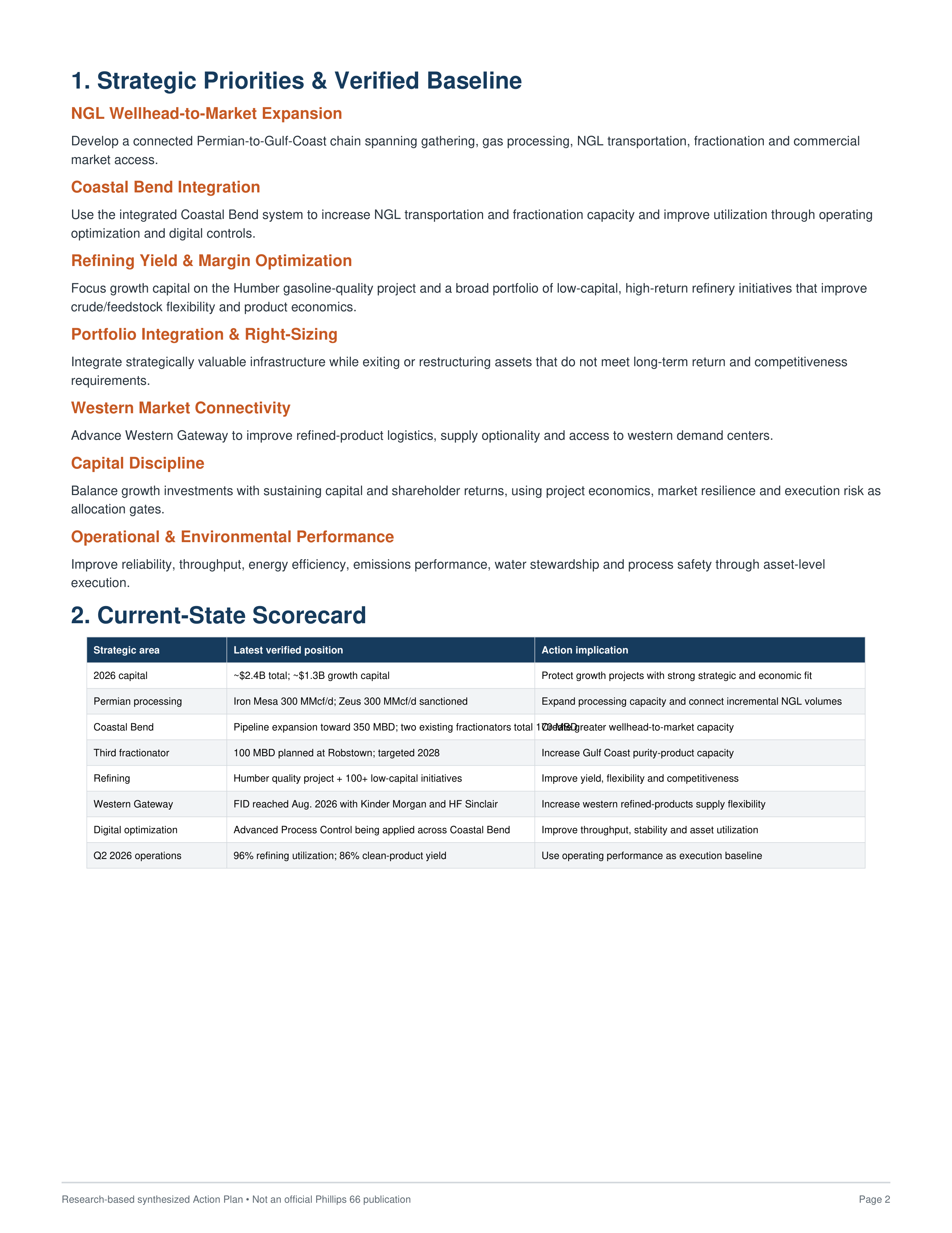 Phillips 66’s NGL Integrated Value Chain Expansion and Refining Optimization Action Plan — page 2