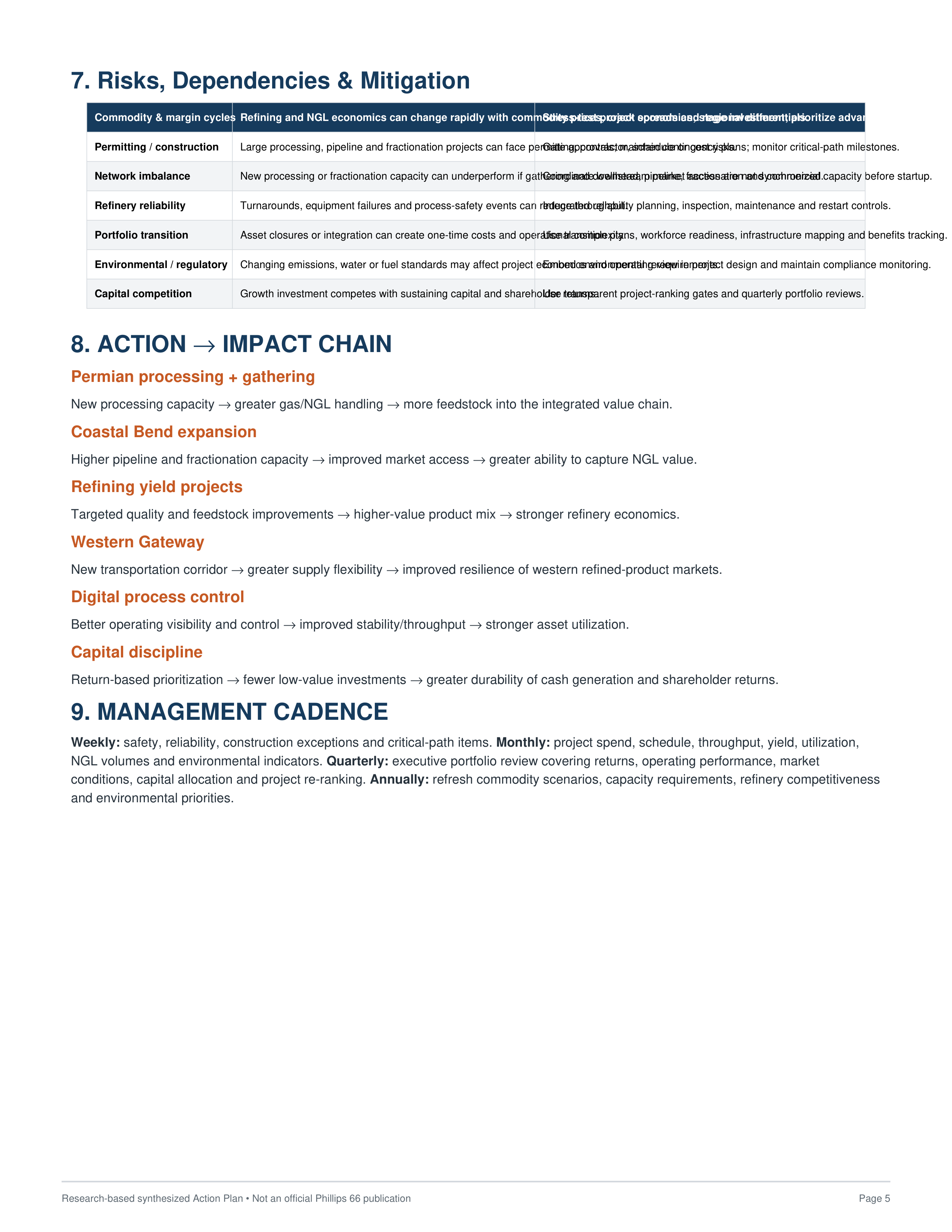 Phillips 66’s NGL Integrated Value Chain Expansion and Refining Optimization Action Plan — page 5