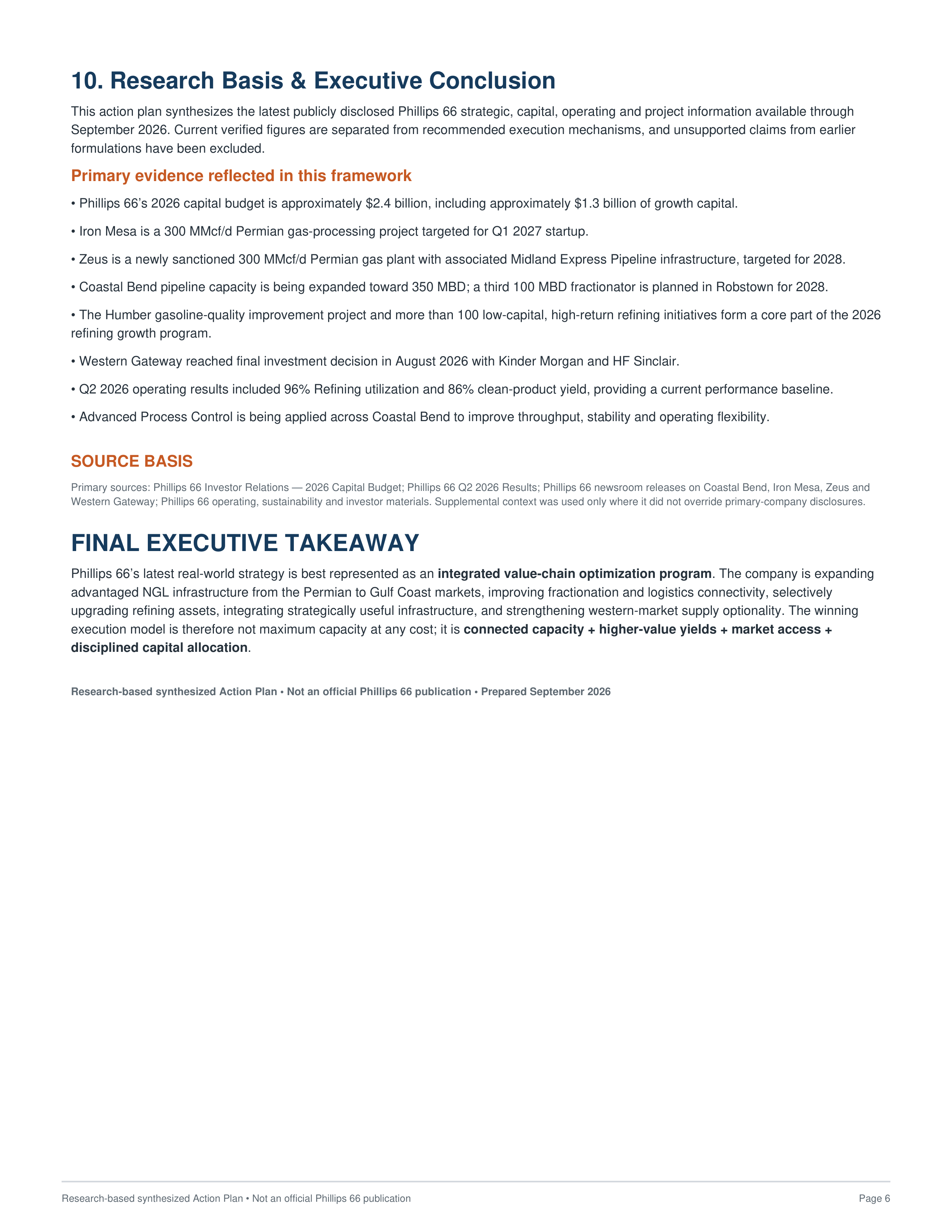 Phillips 66’s NGL Integrated Value Chain Expansion and Refining Optimization Action Plan — page 6