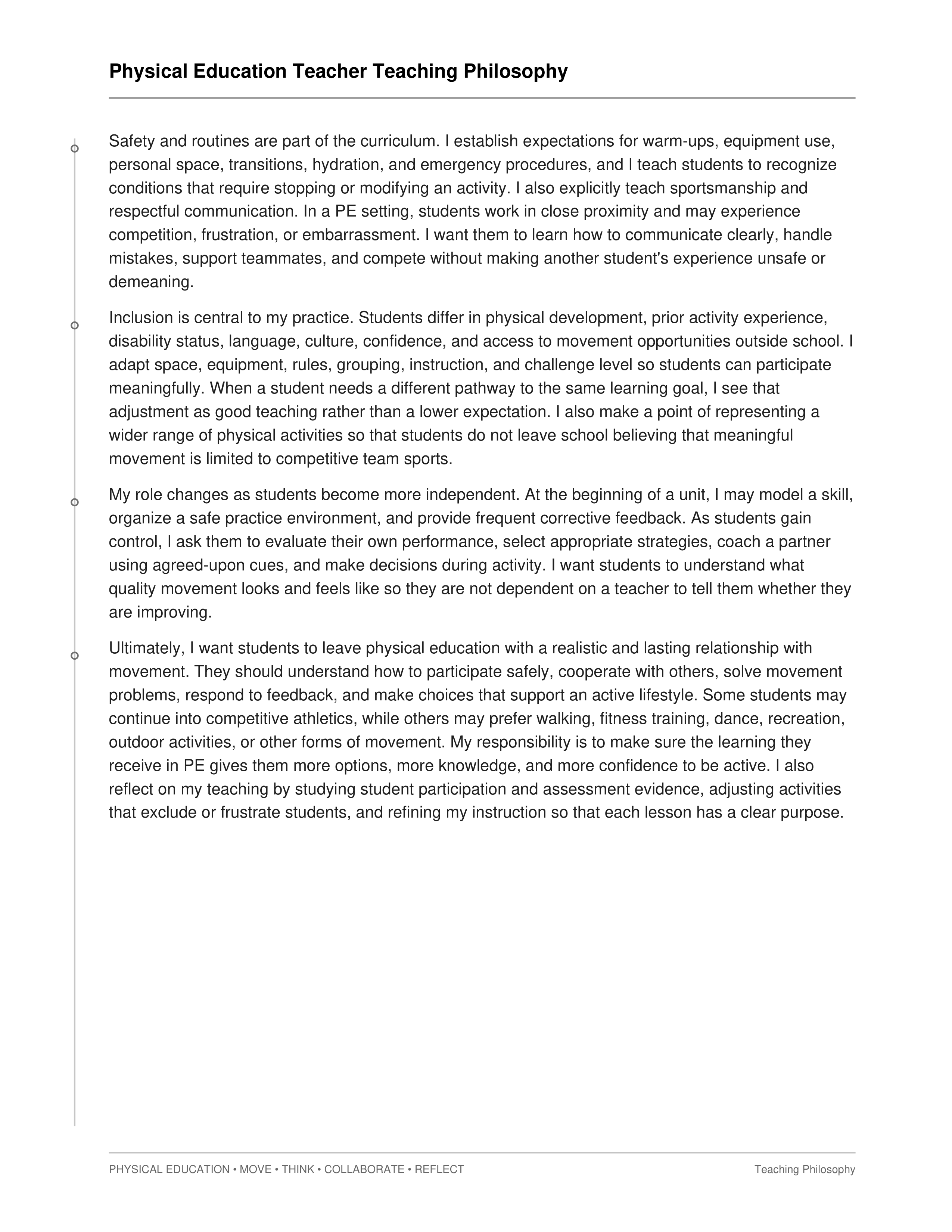Physical Education Teacher Teaching Philosophy — page 2